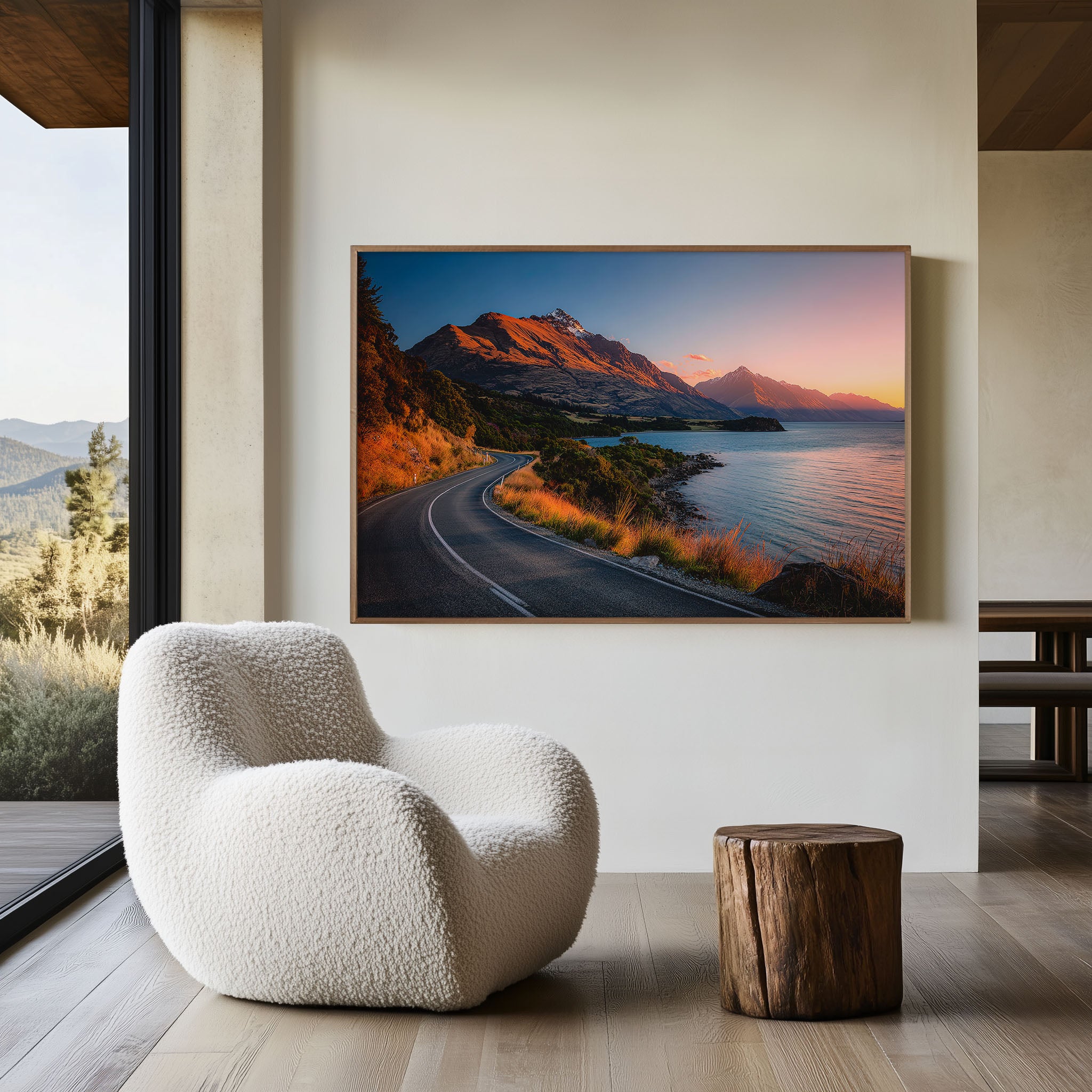 Glenorchy Scenic Road Wall Art | Queenstown New Zealand Sunset Print
