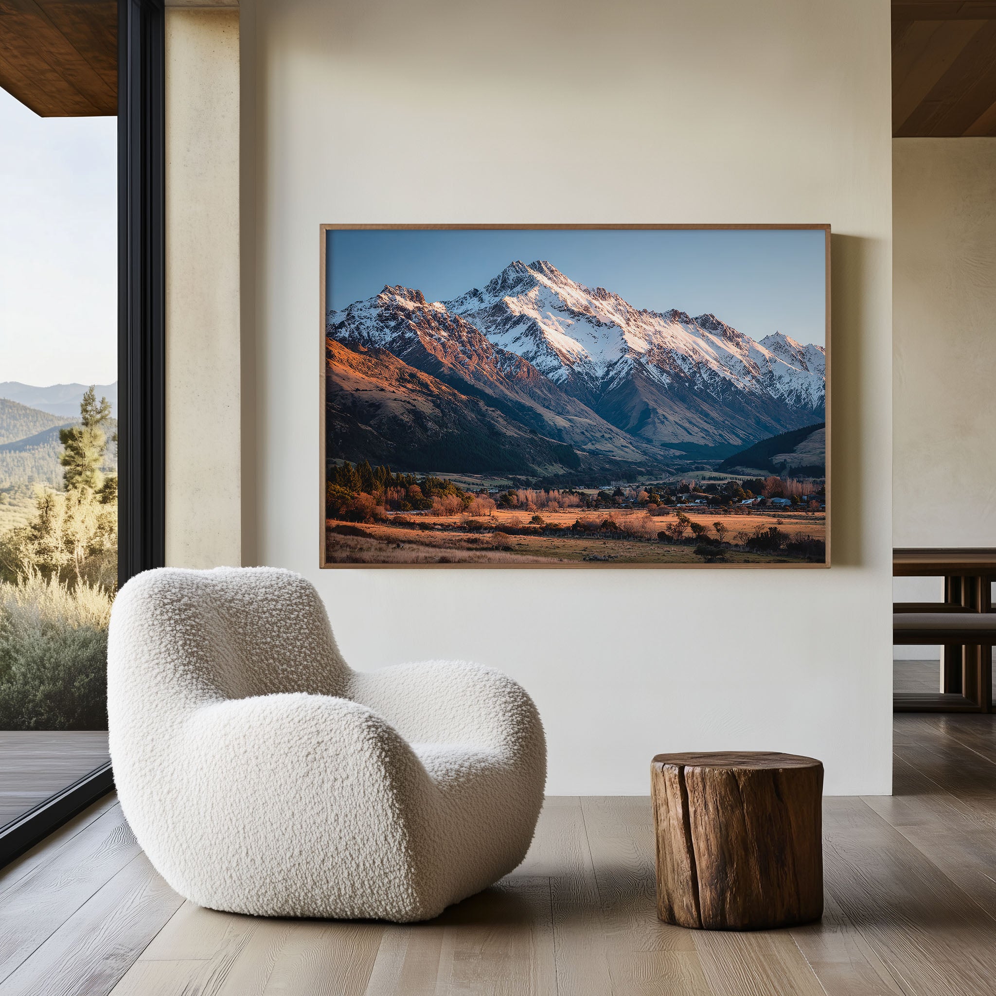 Glenorchy Valley Wall Art Print | New Zealand Southern Alps
