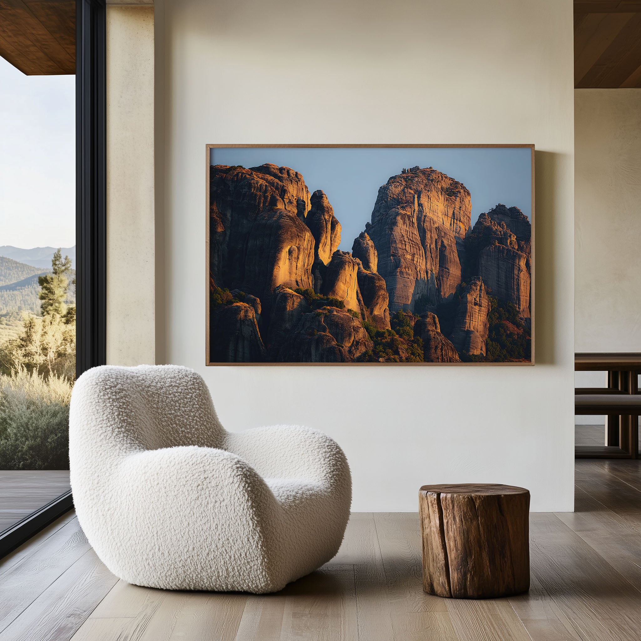 Meteora Greece Wall Art | Dramatic Rock Formations Landscape