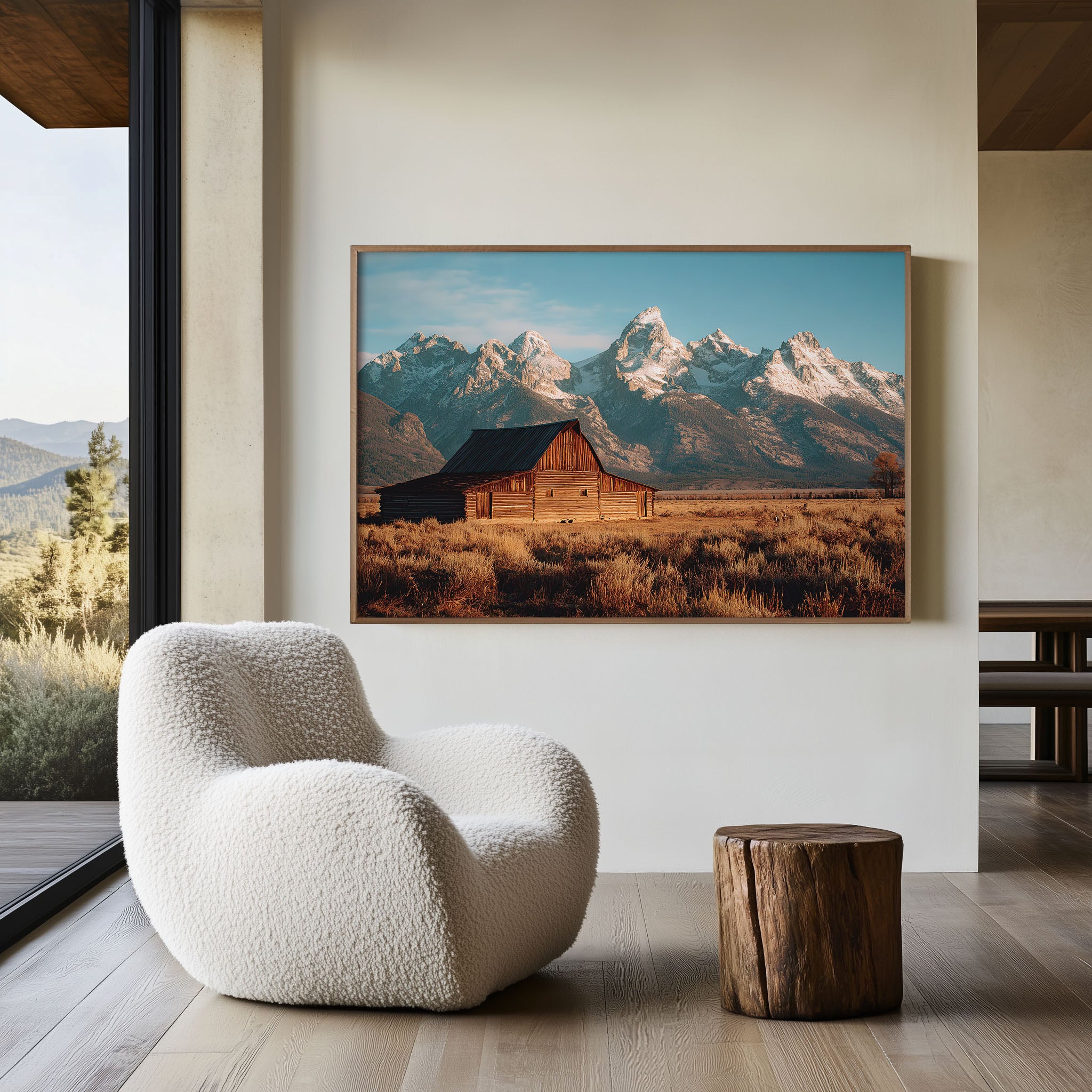 Grand Teton Barn Wall Art Print