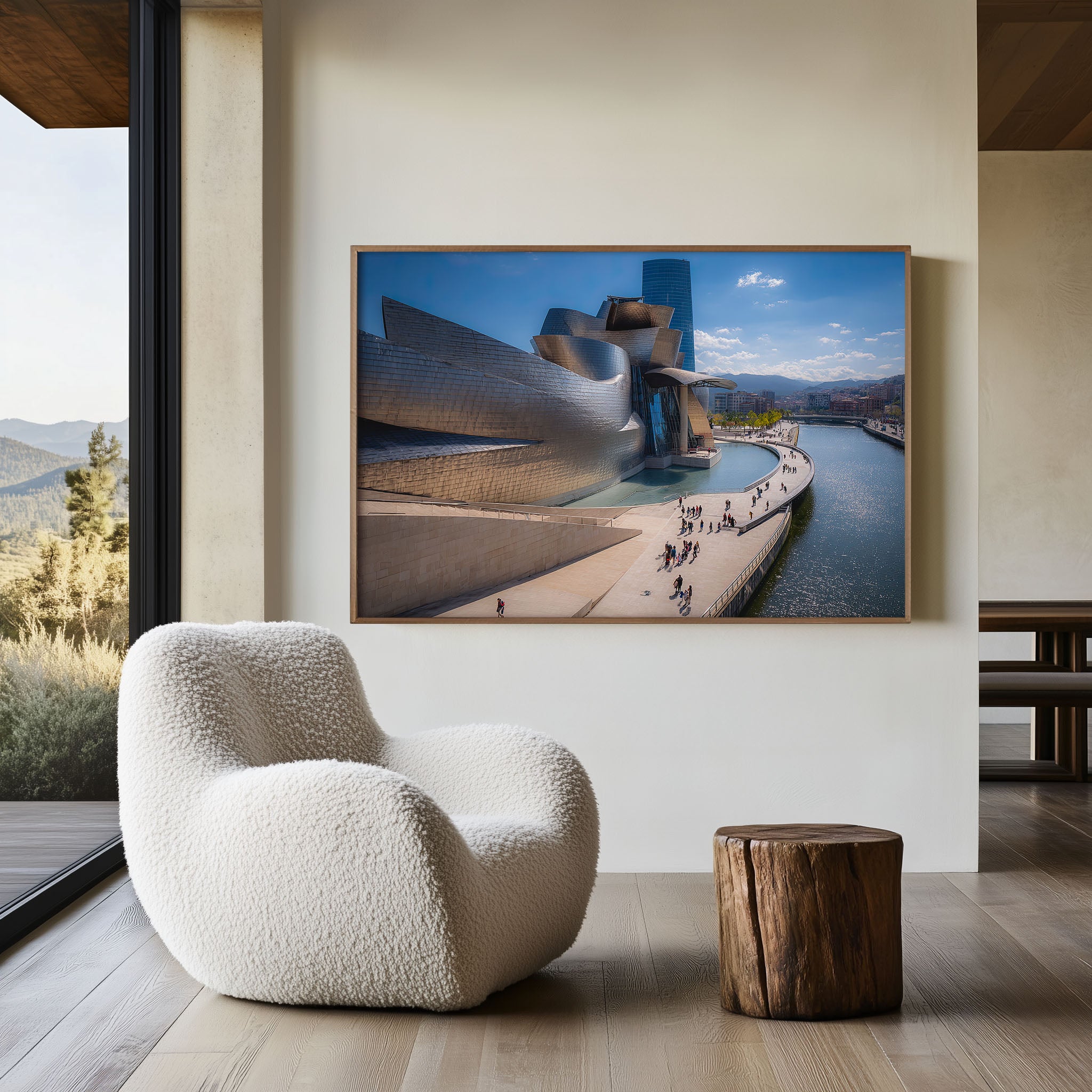 Guggenheim Museum Bilbao Wall Art Print – Modern Architecture Spain Canvas