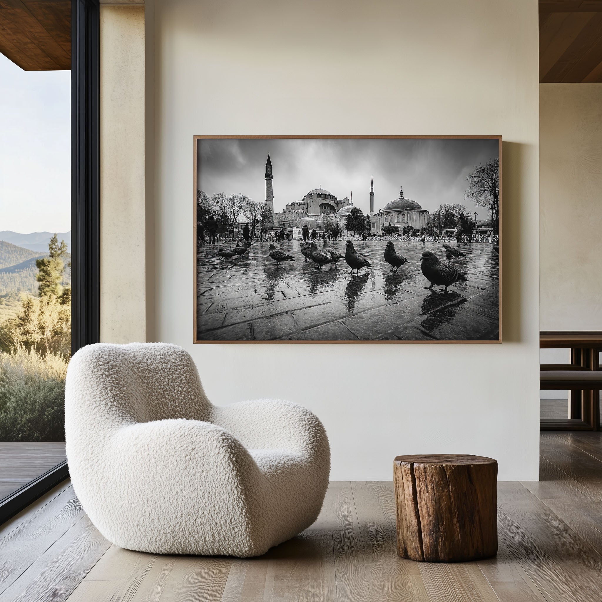 Hagia Sophia Istanbul Black & White Wall Art