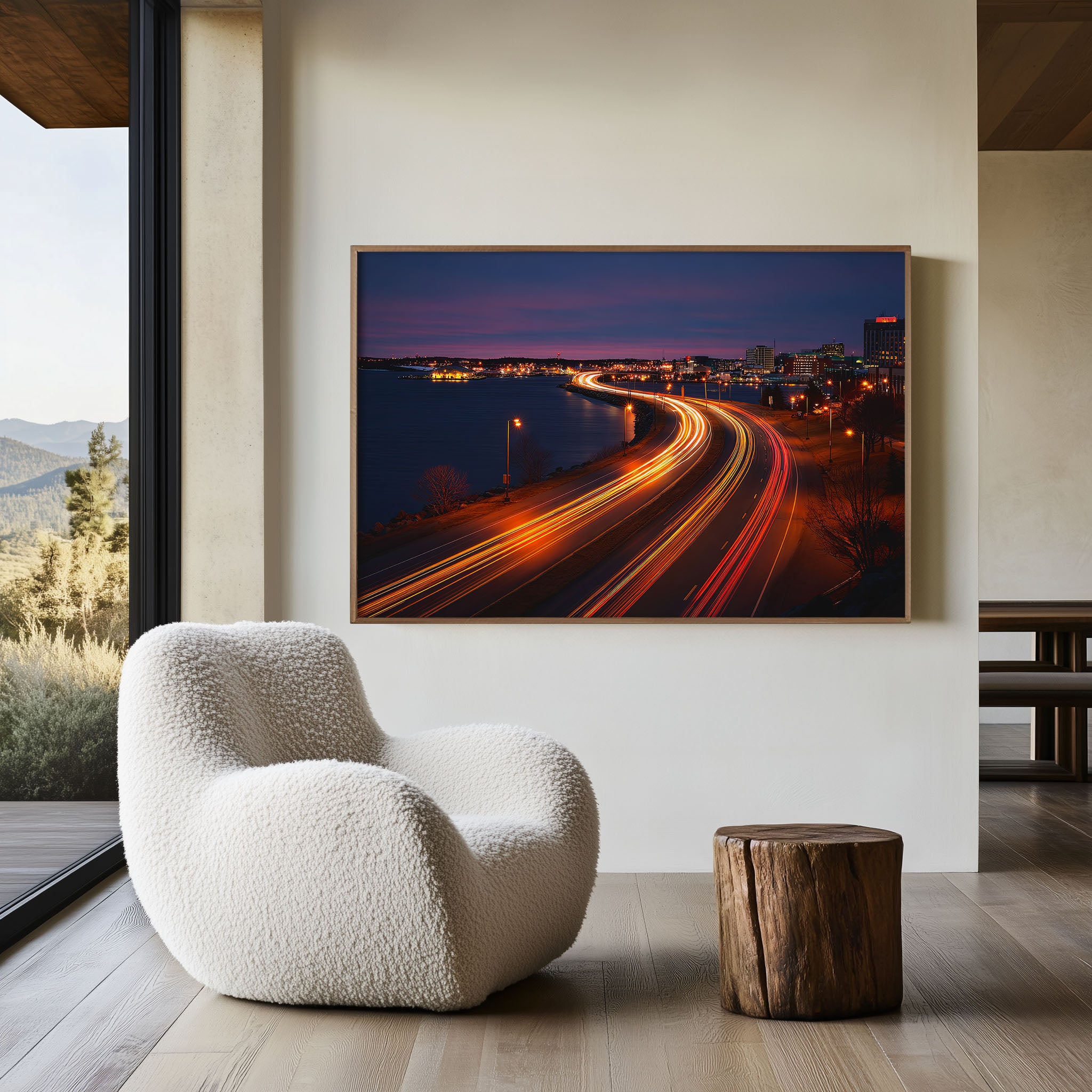 Halifax Harbour Night Wall Art Print, Nova Scotia