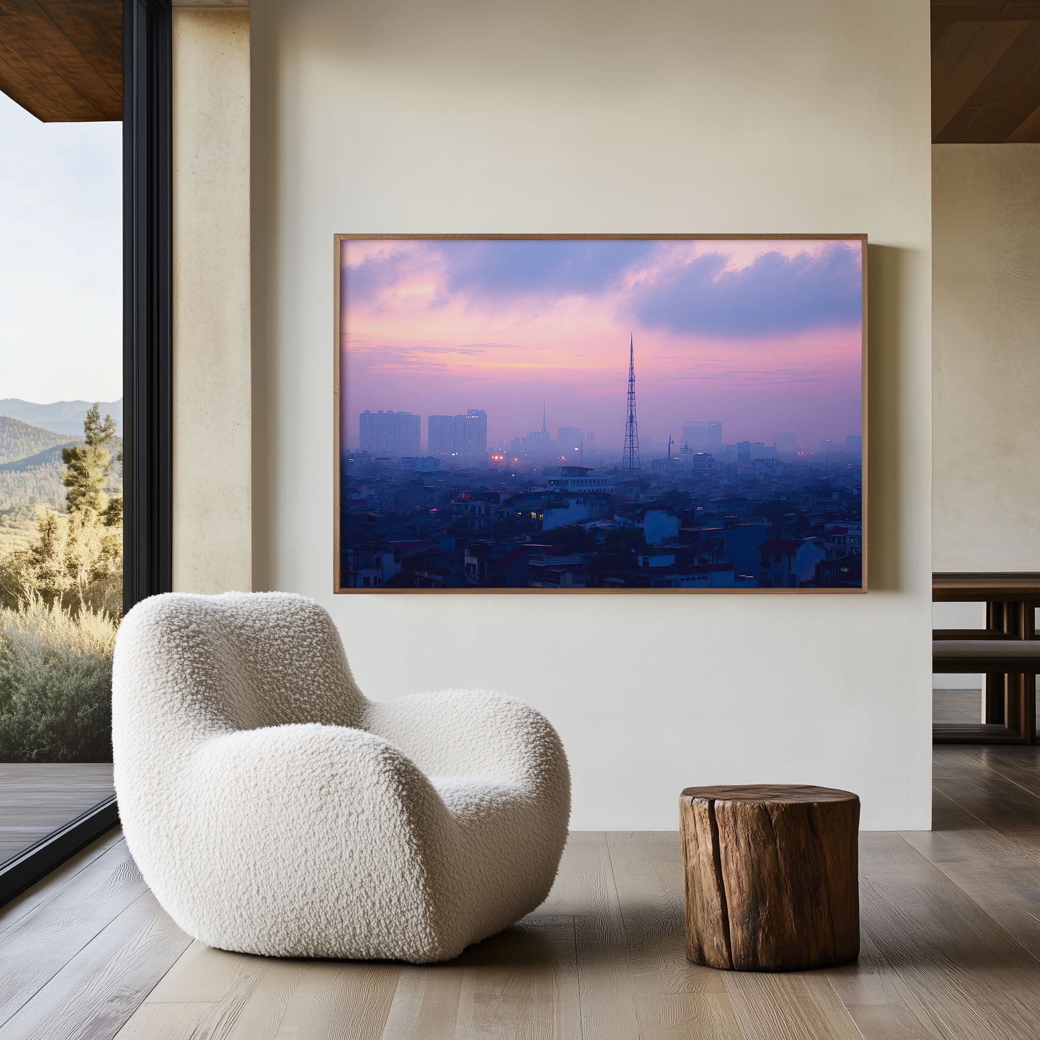 Hanoi Vietnam Skyline Wall Art | Sunset Cityscape Print