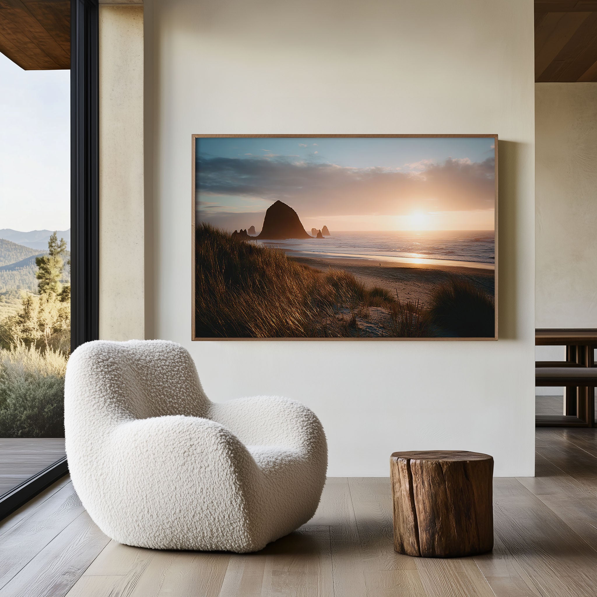 Haystack Rock Cannon Beach Sunset Wall Art