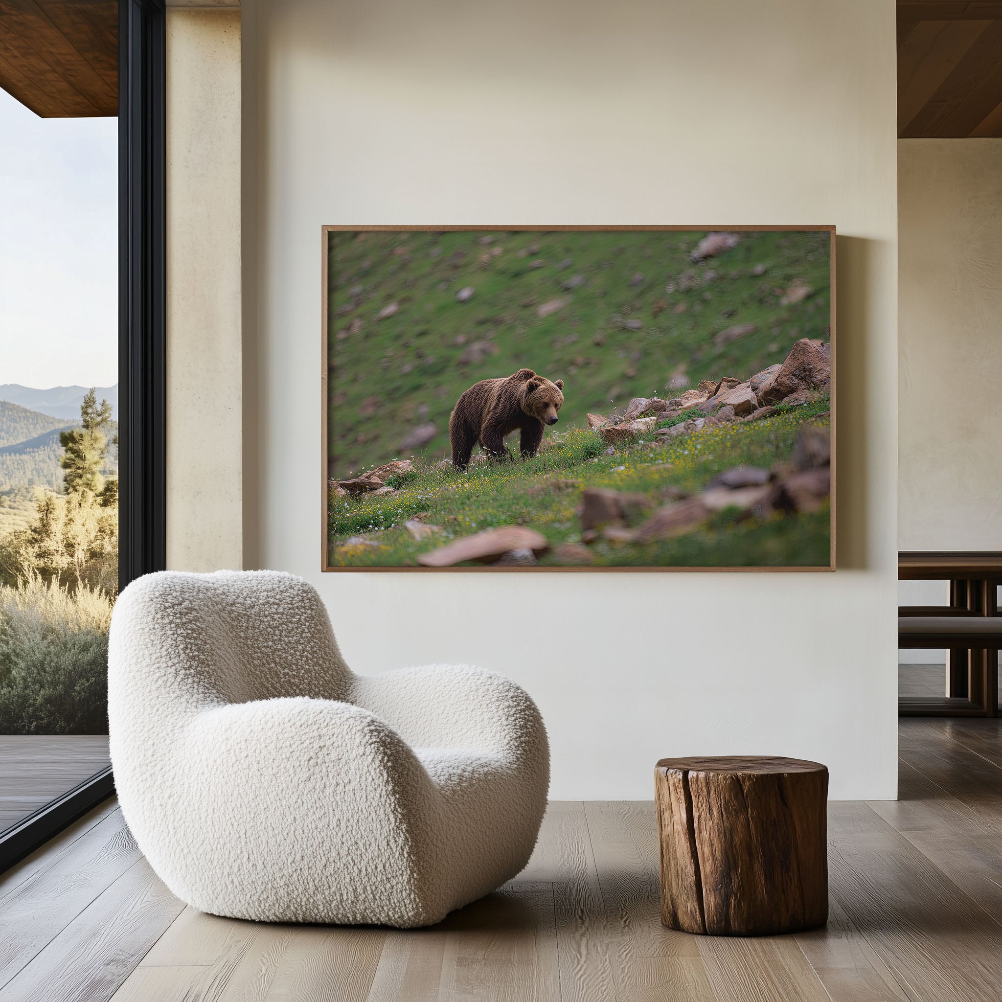 Himalayan Brown Bear Wall Art – Mountain Wildlife Photography Print