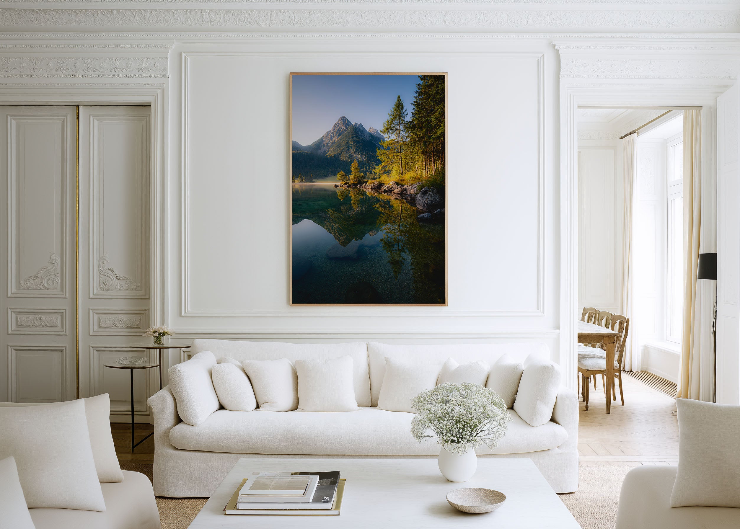 Hintersee Lake Autumn Bavaria Wall Art Print | German Alps Reflection Photography | Berchtesgaden Forest Mountain Poster