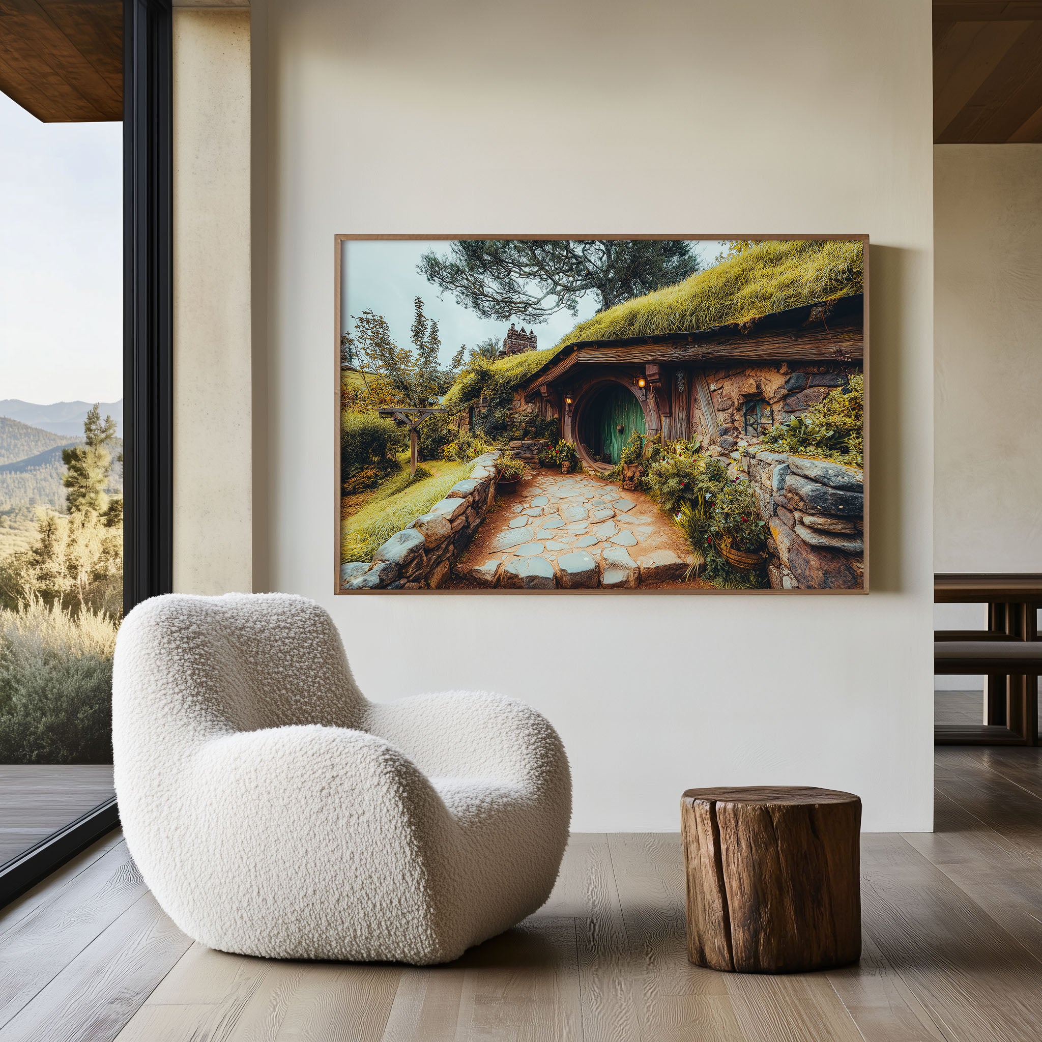 Hobbiton Hobbit House Wall Art | Shire Cottage New Zealand Print
