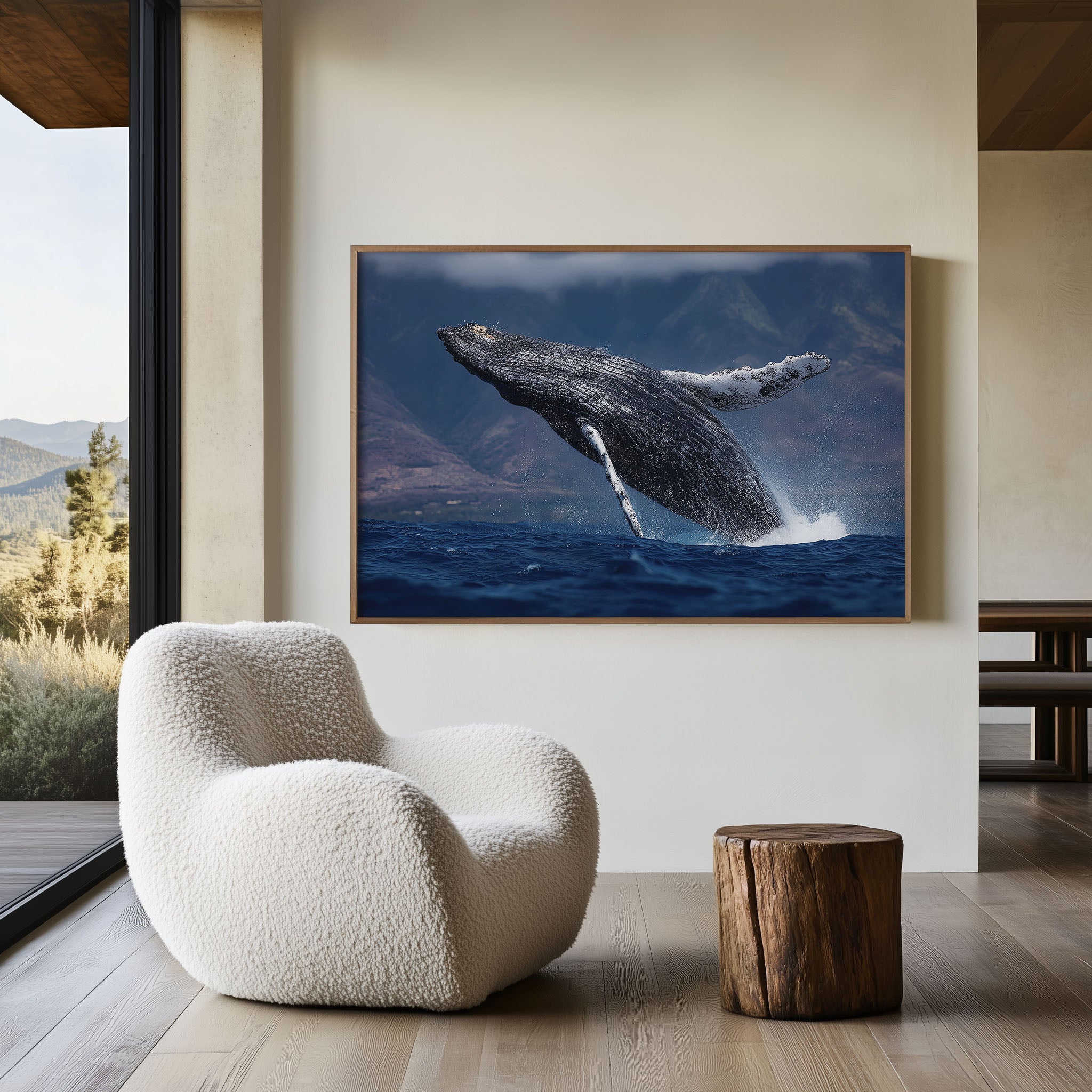 Humpback Whale Wall Art – Ocean Wildlife Photography Print