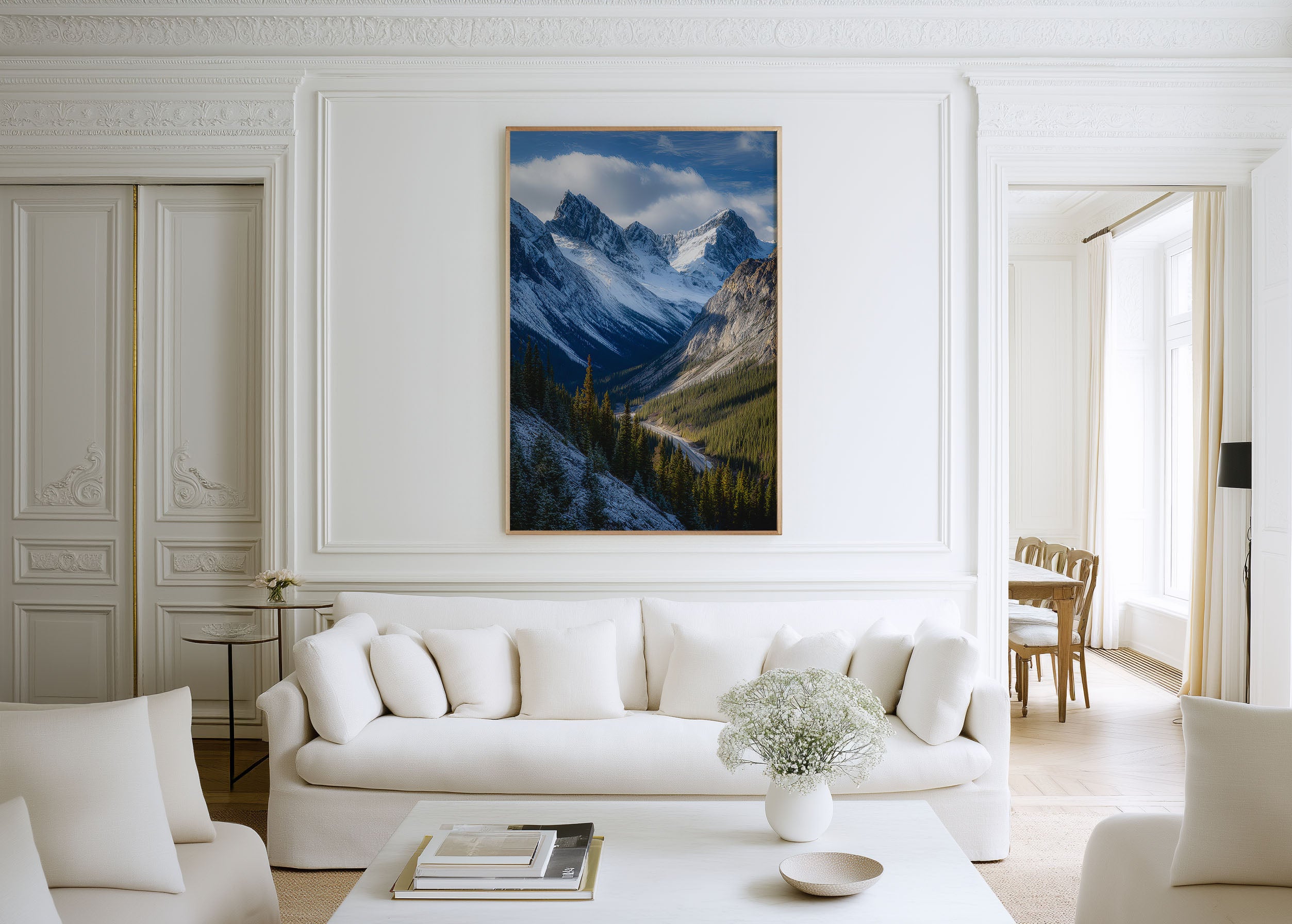 Icefields Parkway Mountain Valley Wall Art Print | Banff Jasper Canadian Rockies Road Photography | Alberta Canada Travel Poster | Alpine Nature Home Decor
