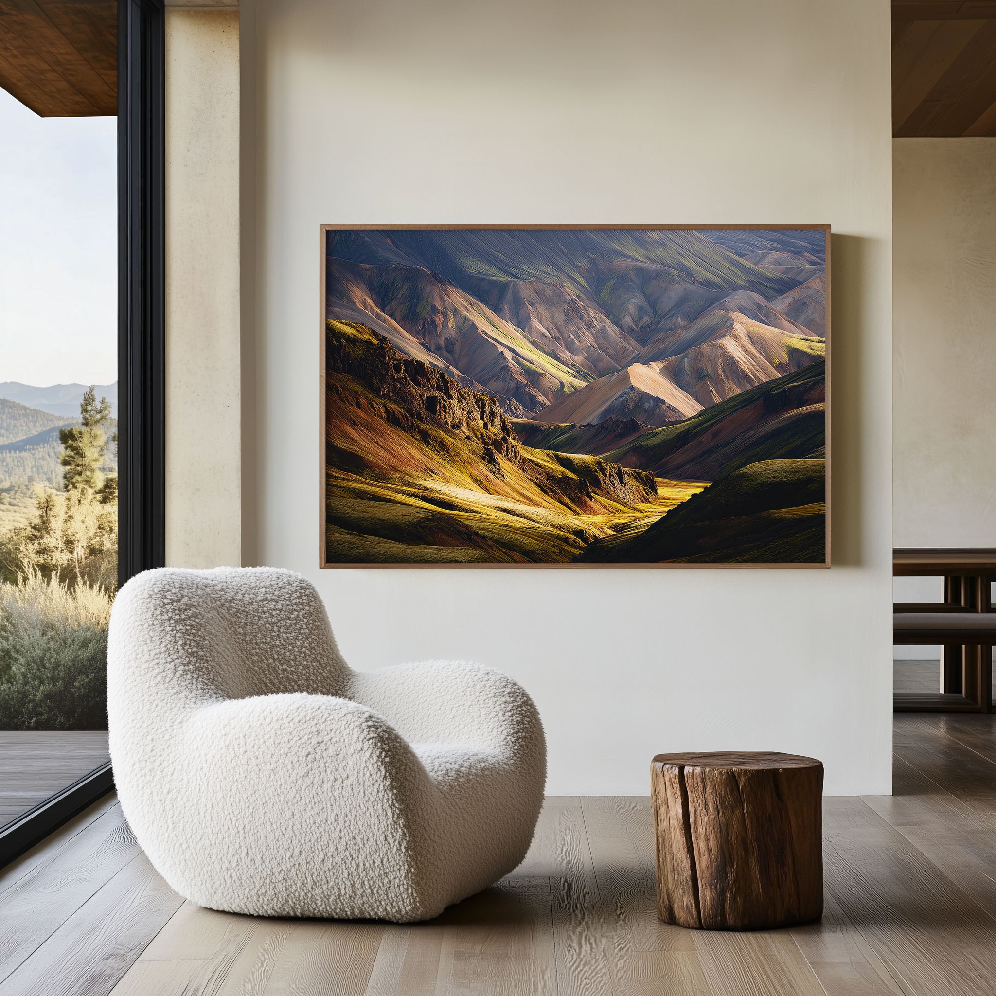 Landmannalaugar Iceland Wall Art | Colorful Highlands Mountain Print