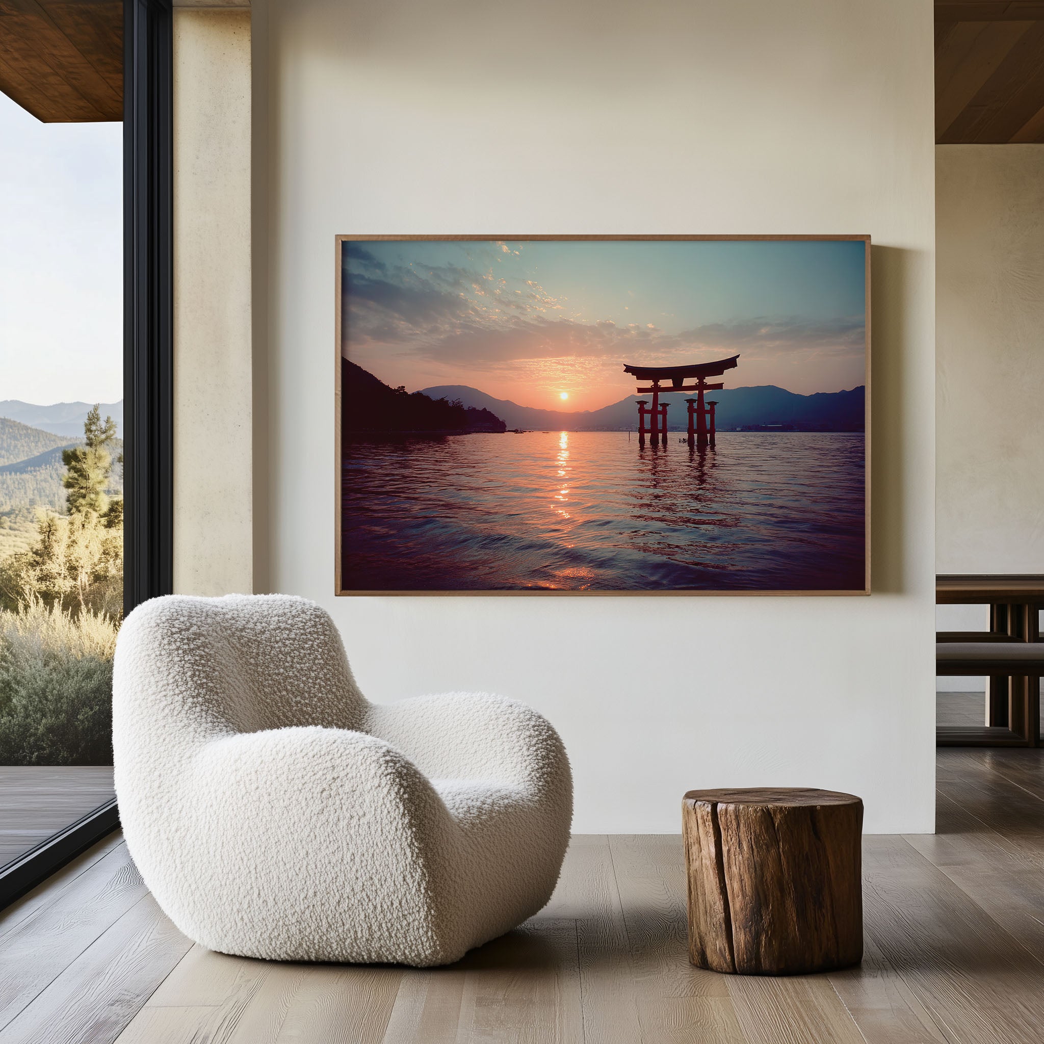 Itsukushima Torii Gate Miyajima Japan Sunset Wall Art Print