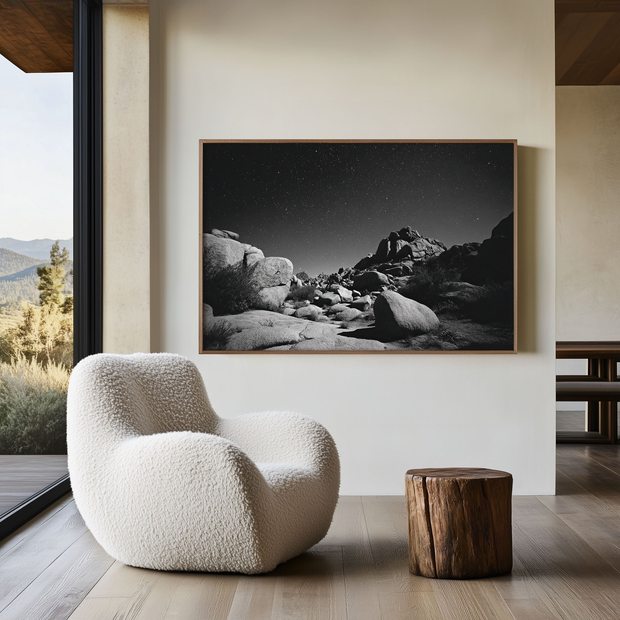 Joshua Tree Black and White Wall Art