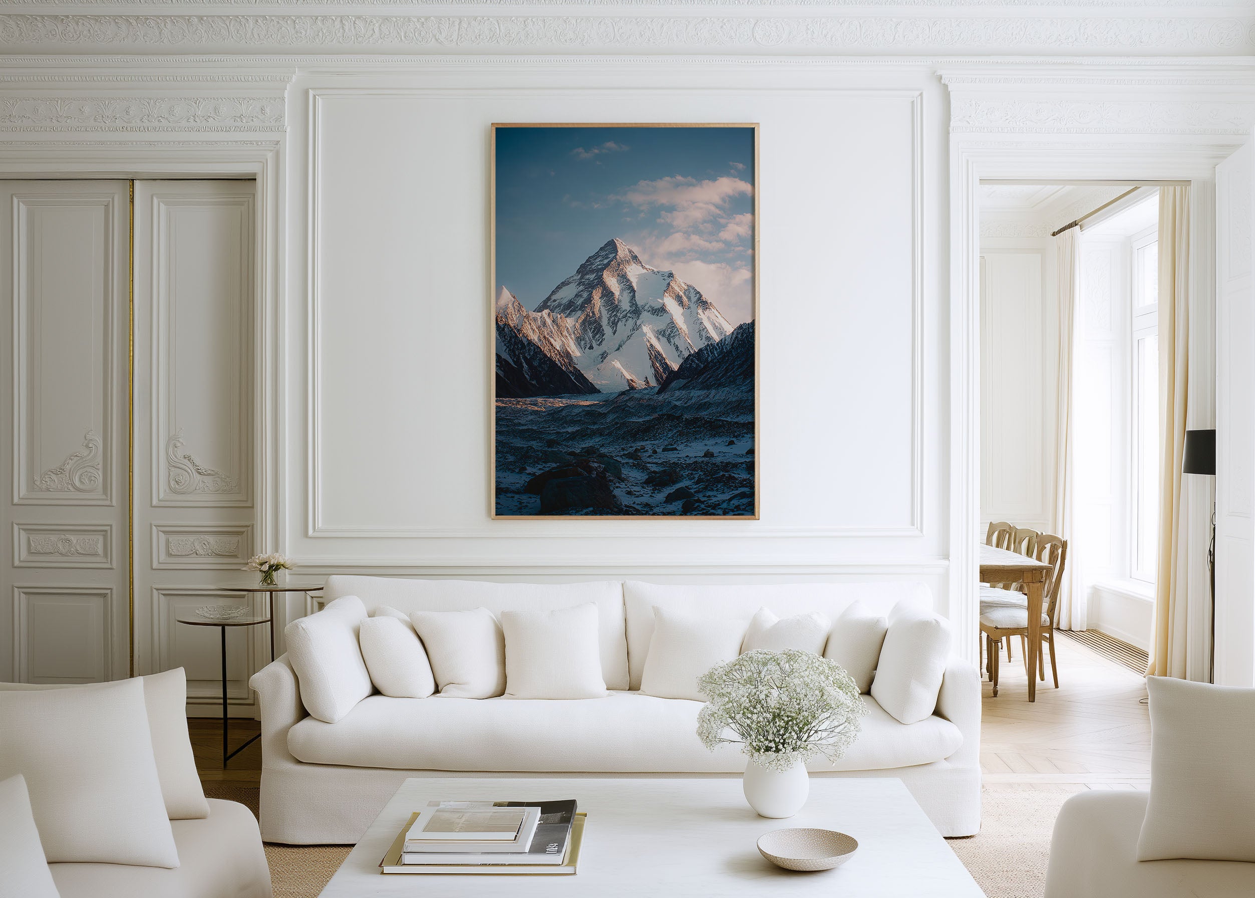 K2 Mountain Wall Art Print | Pakistan Karakoram Photography | World's Second Highest Peak Landscape Poster | Himalayan Nature Print | Alpine Adventure Home Decor