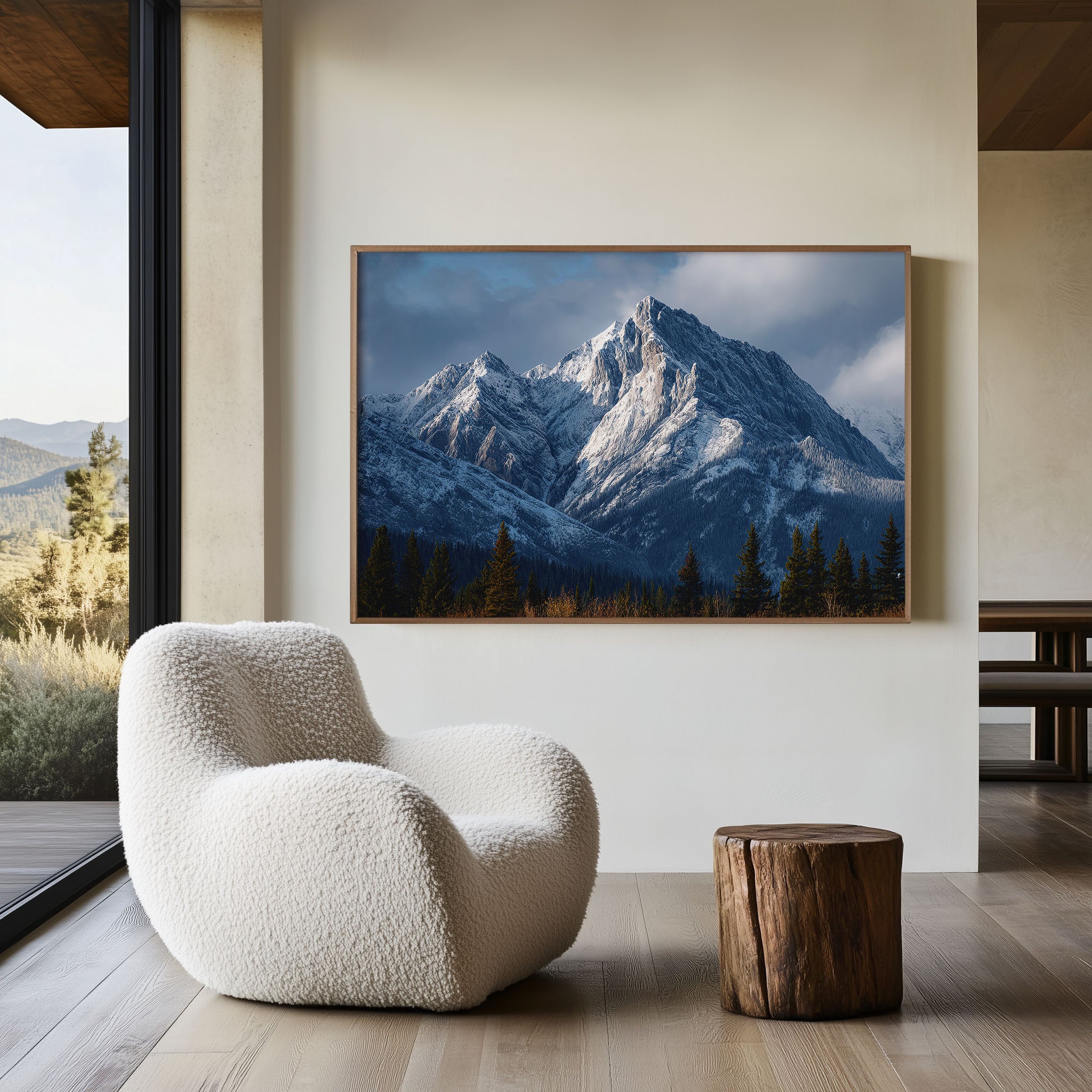 Kananaskis Rocky Mountains Wall Art – Snow Peak Winter Landscape Print, Alberta Canada Mountain Photography Decor