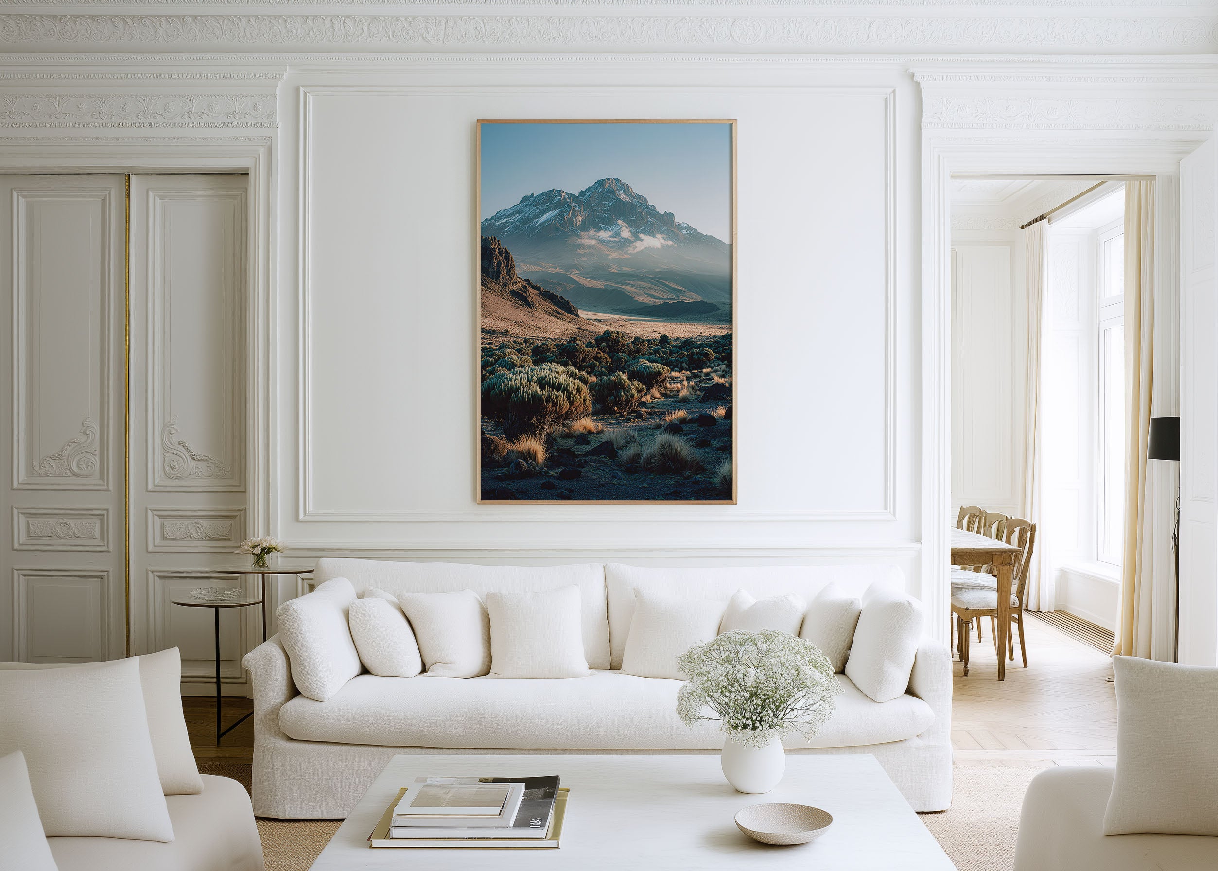 Mount Kilimanjaro Wall Art Print | Tanzania African Landscape Photography | Moorland Zone Mountain Poster | Adventure Travel Home Decor