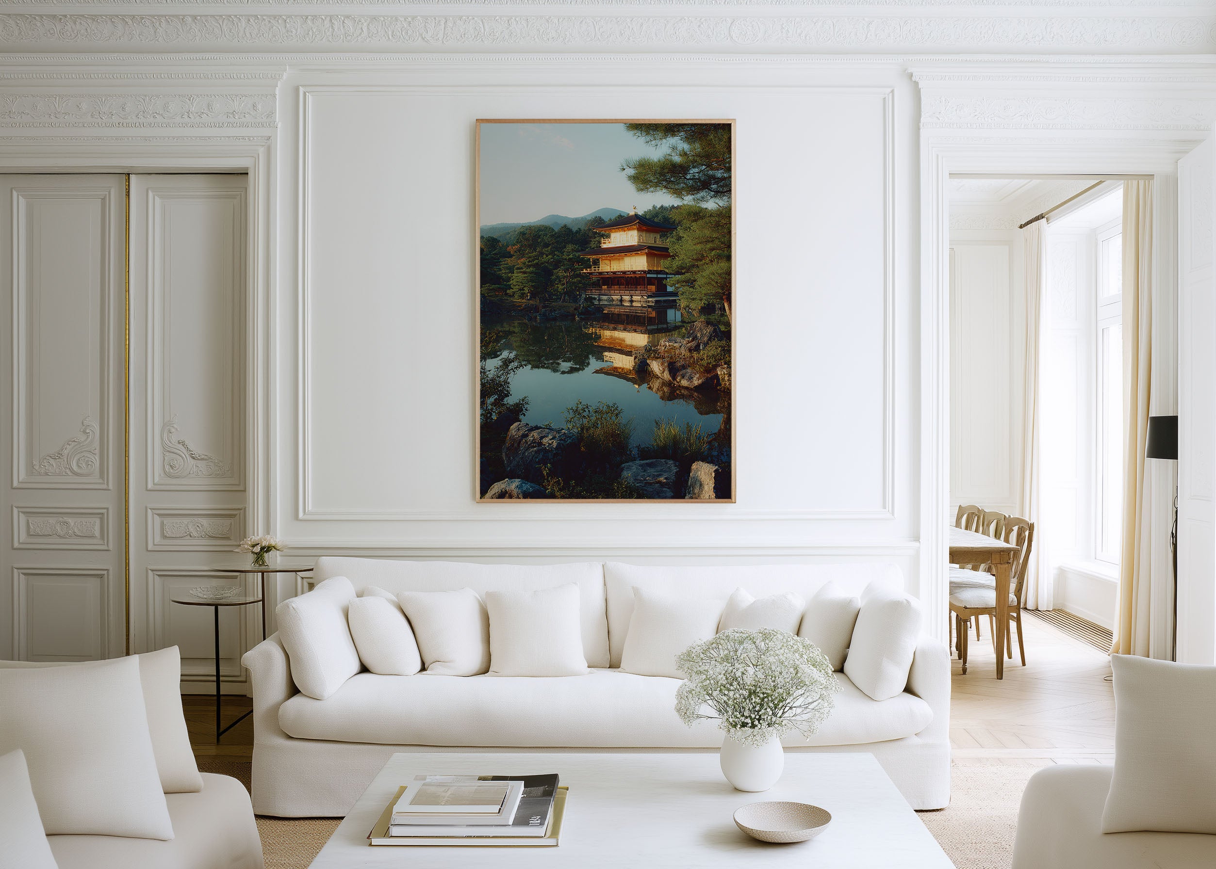 Kinkaku-ji Golden Pavilion Wall Art Print | Kyoto Japan Temple Photography | Zen Garden Reflection Landscape Poster | Japanese Architecture Travel Print | Japandi Home Decor