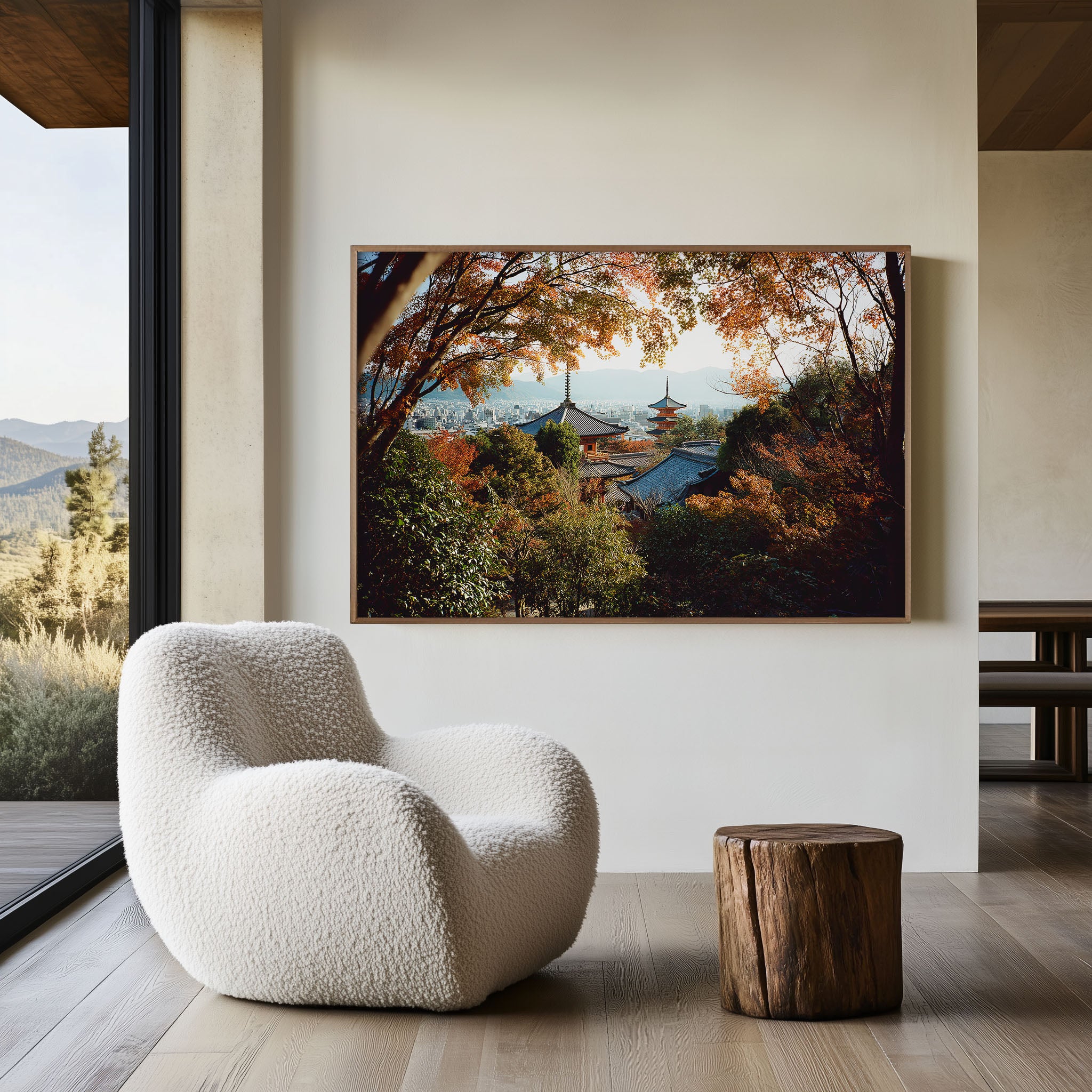 Kiyomizu-dera Temple Kyoto Japan Wall Art Print, Historic City View