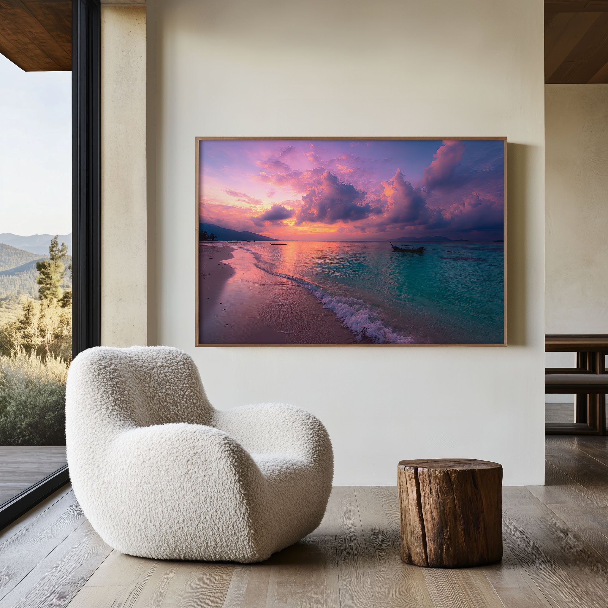 Koh Lipe Thailand Sunset Beach Wall Art Print – Tropical Ocean Reflection