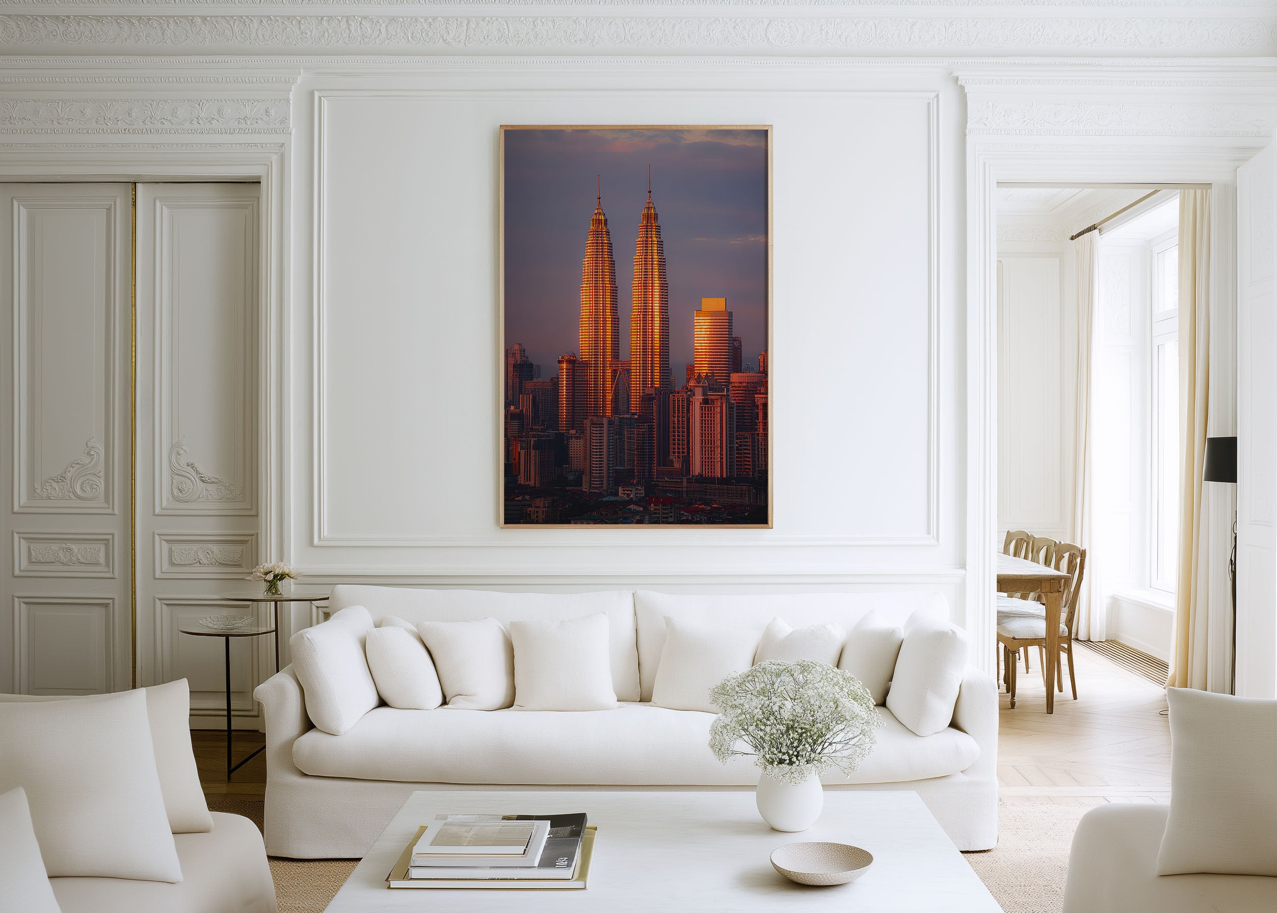 Kuala Lumpur Petronas Towers Sunset Wall Art | KLCC Malaysia Skyline Print | Travel Photography Poster