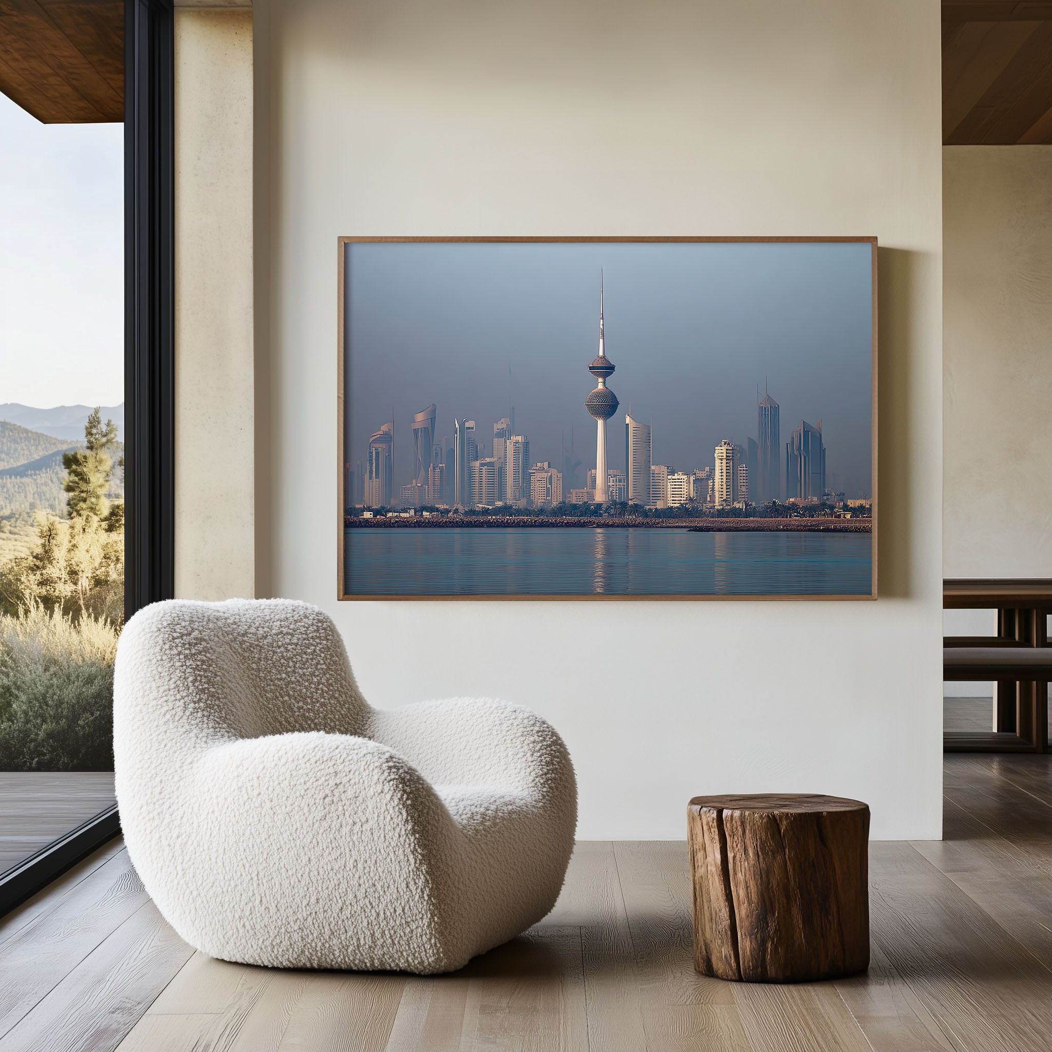 Kuwait Towers Wall Art | Kuwait City Skyline Modern Architecture Print