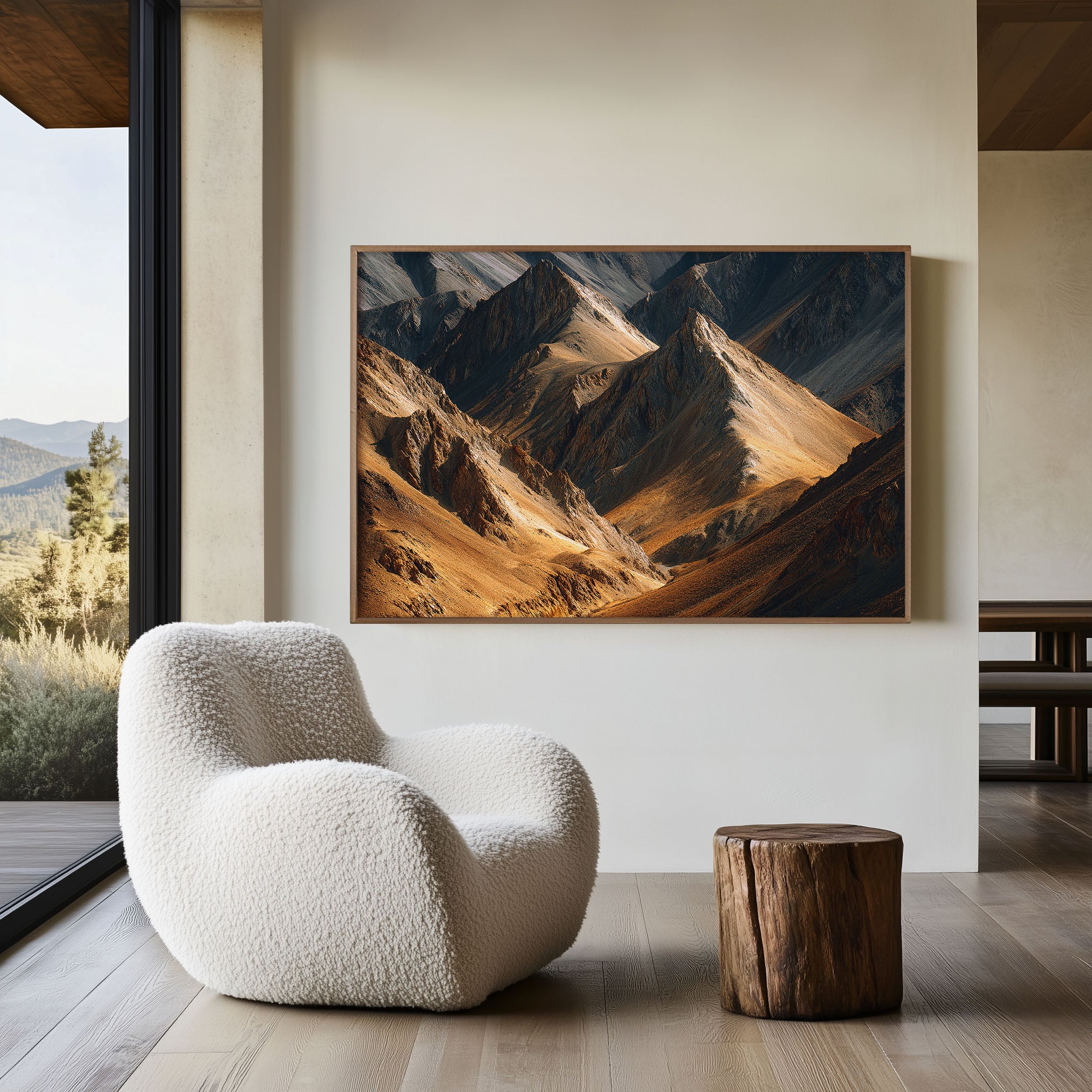 Ladakh Himalayas Wall Art | Golden Himalayan Mountain Landscape Print
