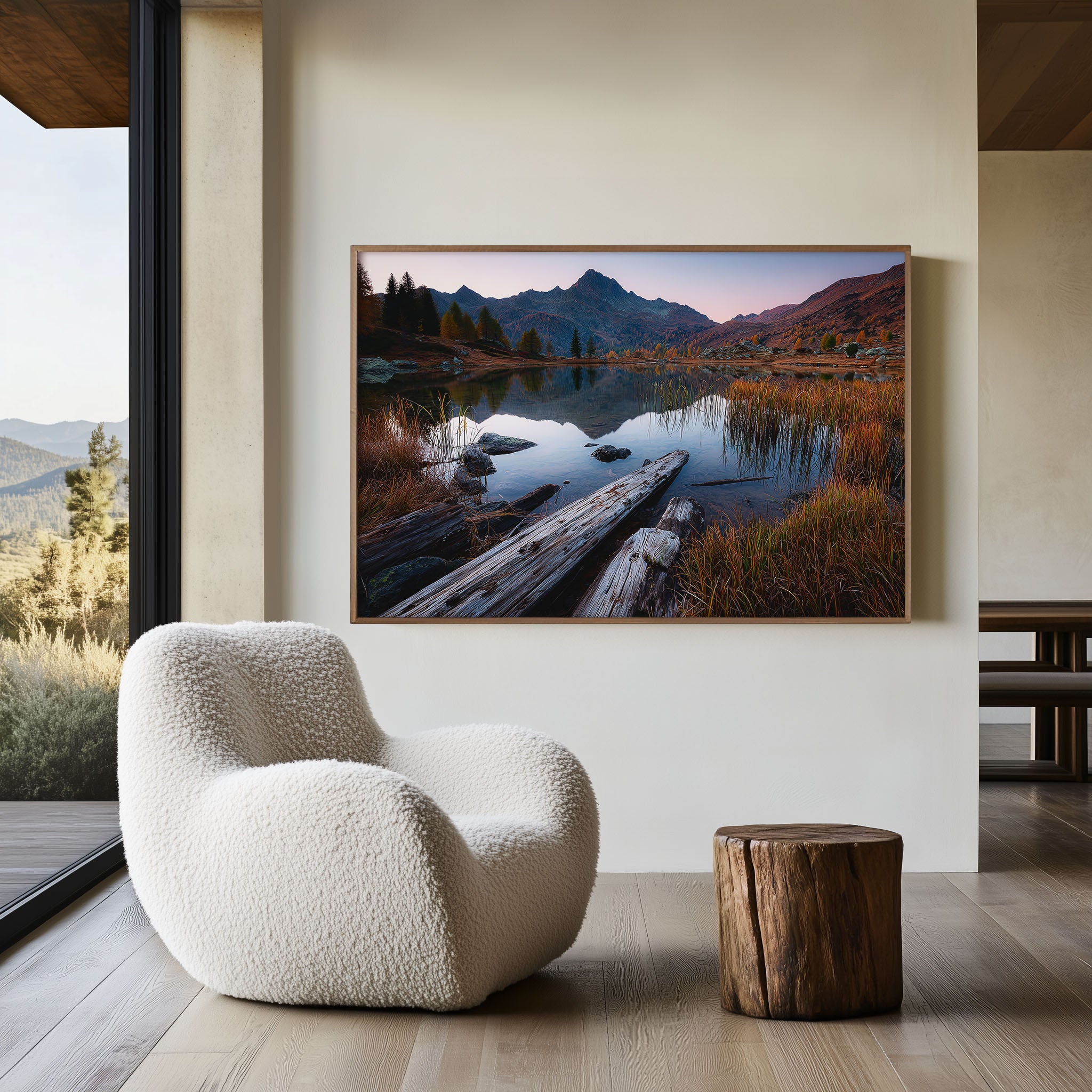 Lago Federa Autumn Print | Dolomites Italy Alpine Lake Reflection Photography Wall Art