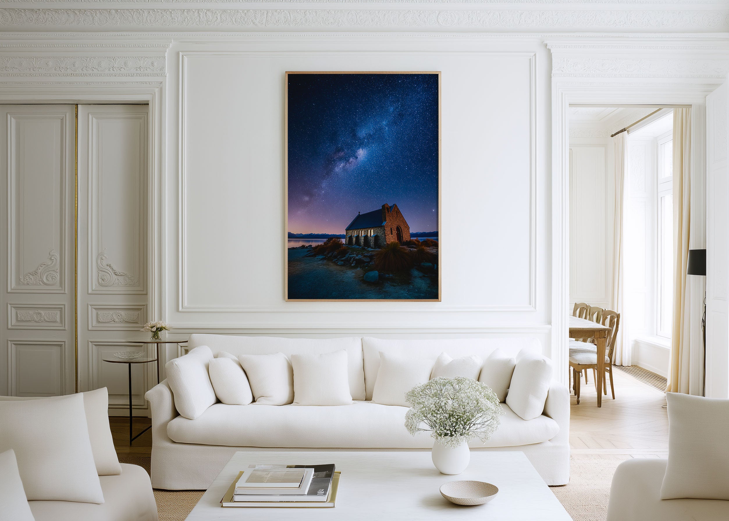 Lake Tekapo Church of the Good Shepherd Wall Art Print | New Zealand Milky Way Photography | Night Sky Landscape Poster | Astrophotography Home Decor | NZ Travel Print