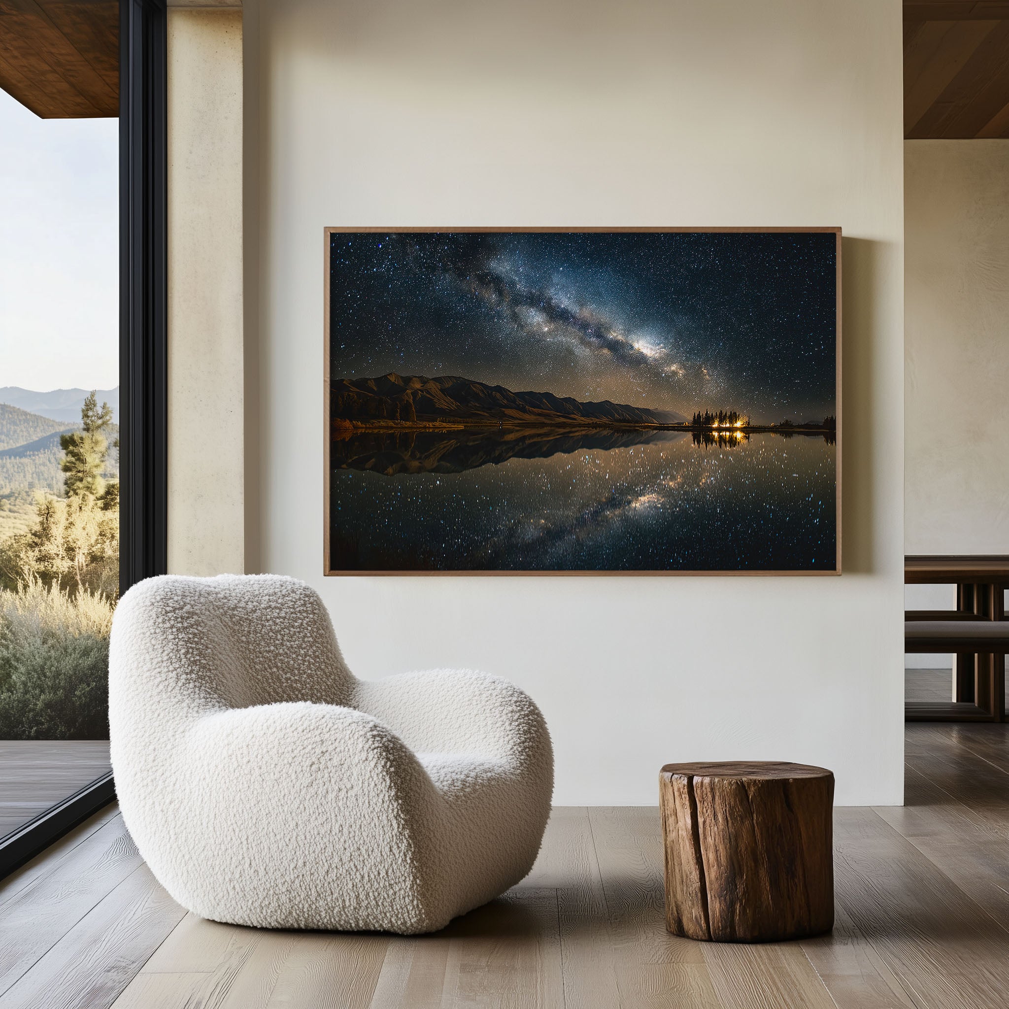 Lake Tekapo Milky Way Reflection Wall Art | New Zealand Night Sky Landscape Print