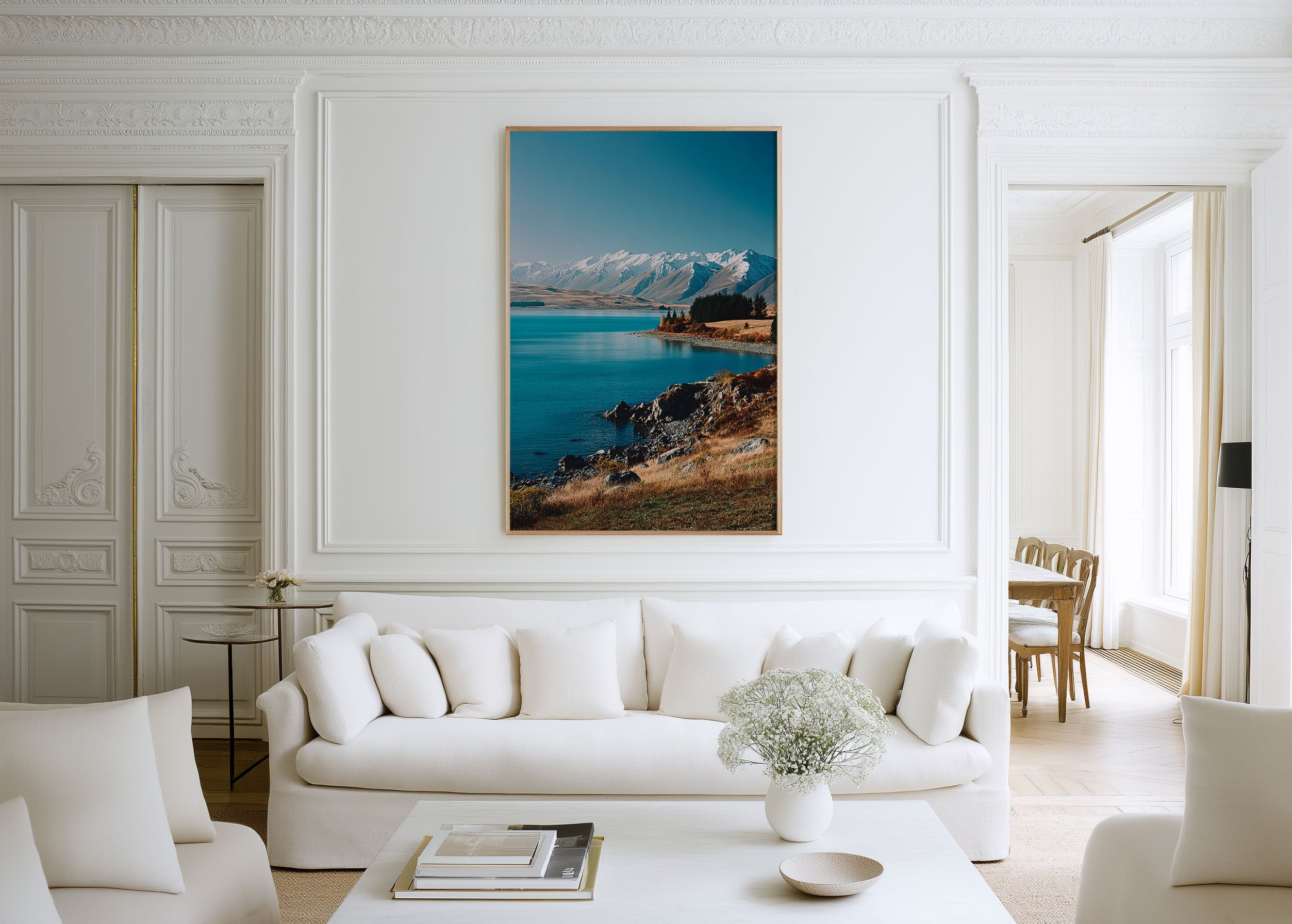 Lake Tekapo Daytime Wall Art Print | New Zealand South Island Photography | Southern Alps Turquoise Lake Landscape Poster | Mackenzie Basin Nature Print | NZ Home Decor