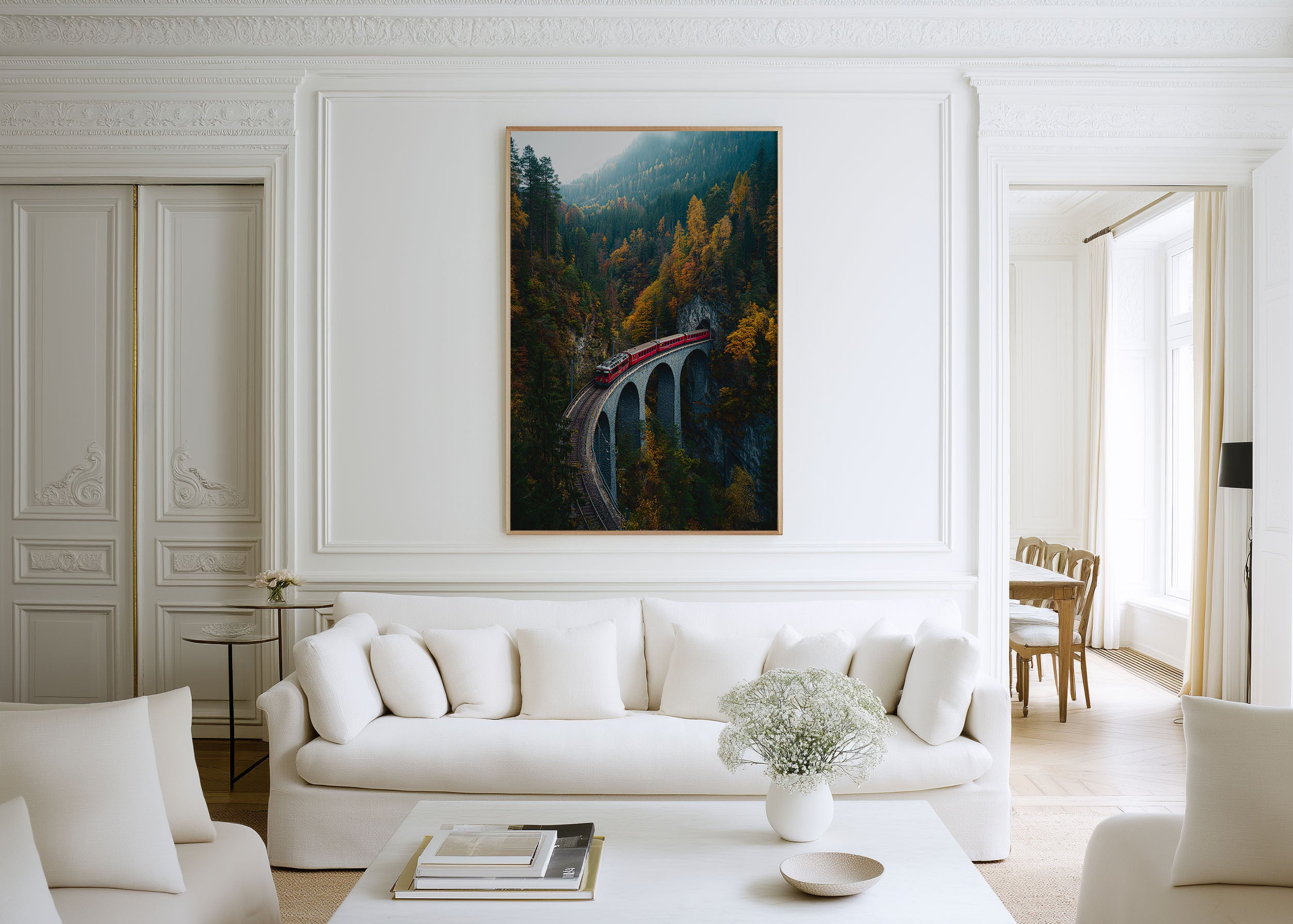 Landwasser Viaduct Switzerland Wall Art Print | Scenic Train Photography