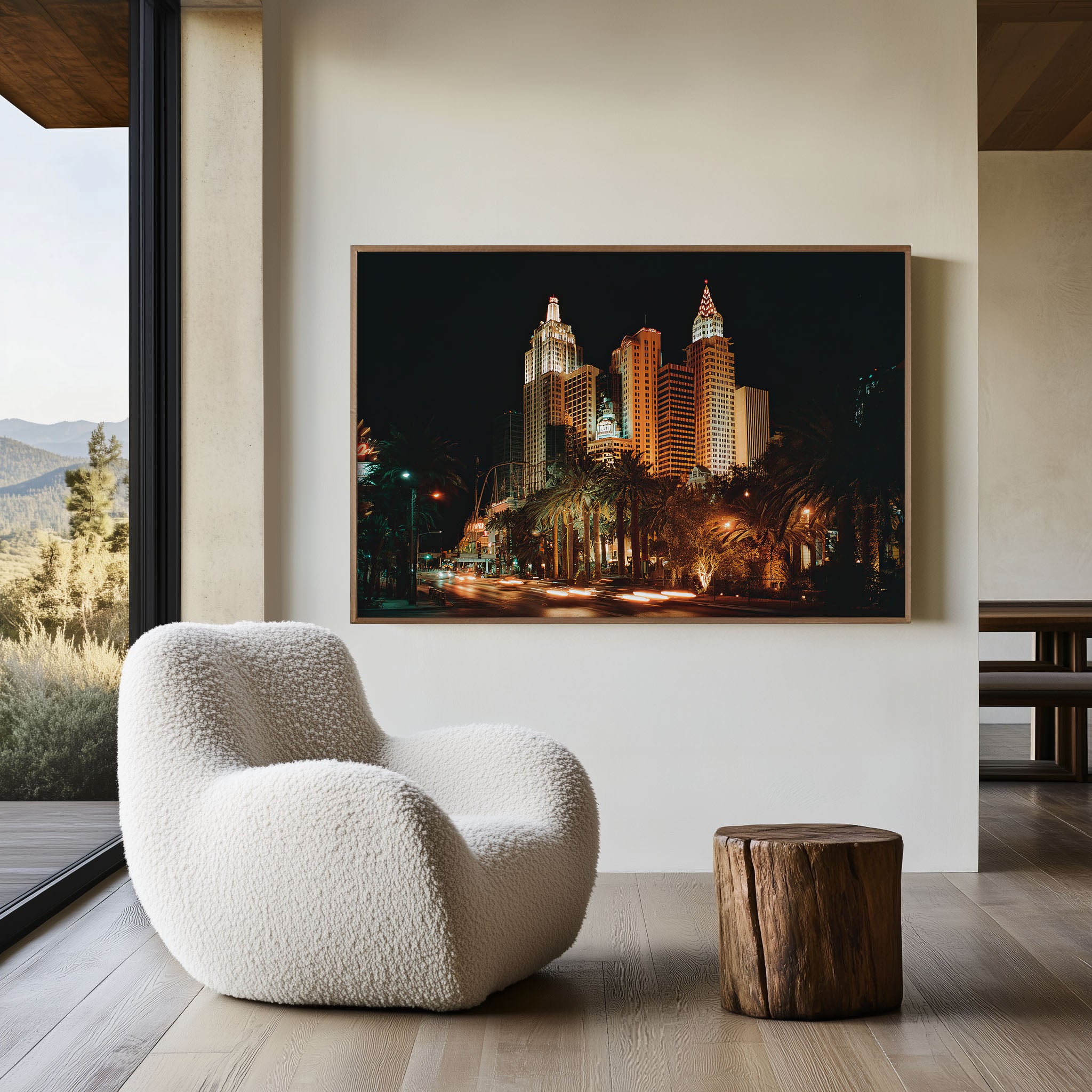 Las Vegas Skyline Night Wall Art