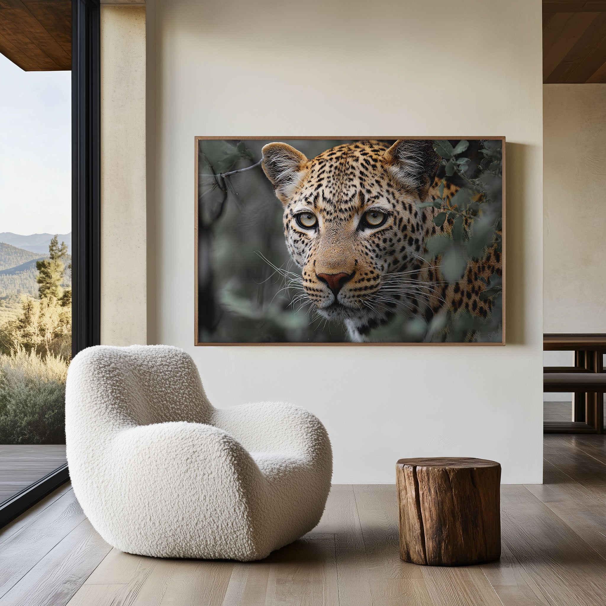 Leopard Portrait Wall Art – Savannah Wildlife Photography Print