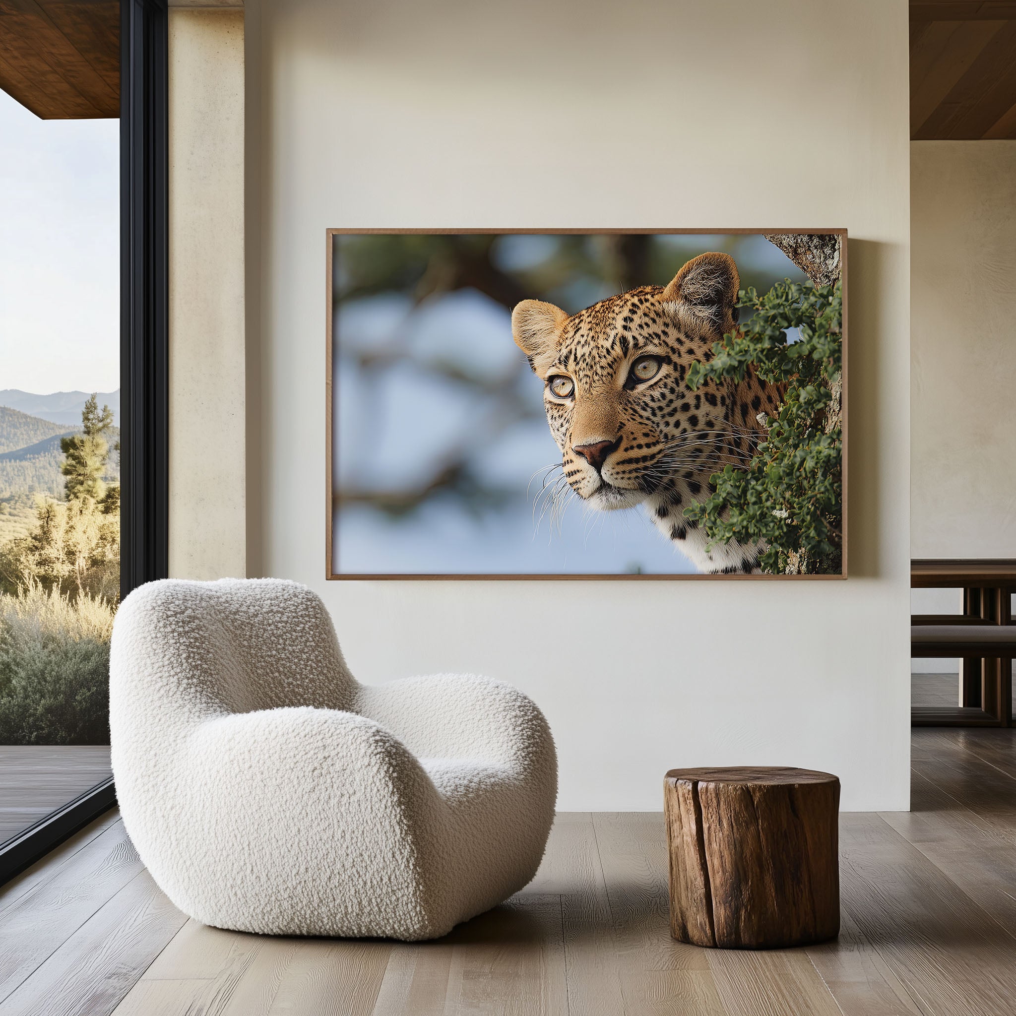 Leopard Portrait Safari Wall Art Print – African Wildlife Canvas