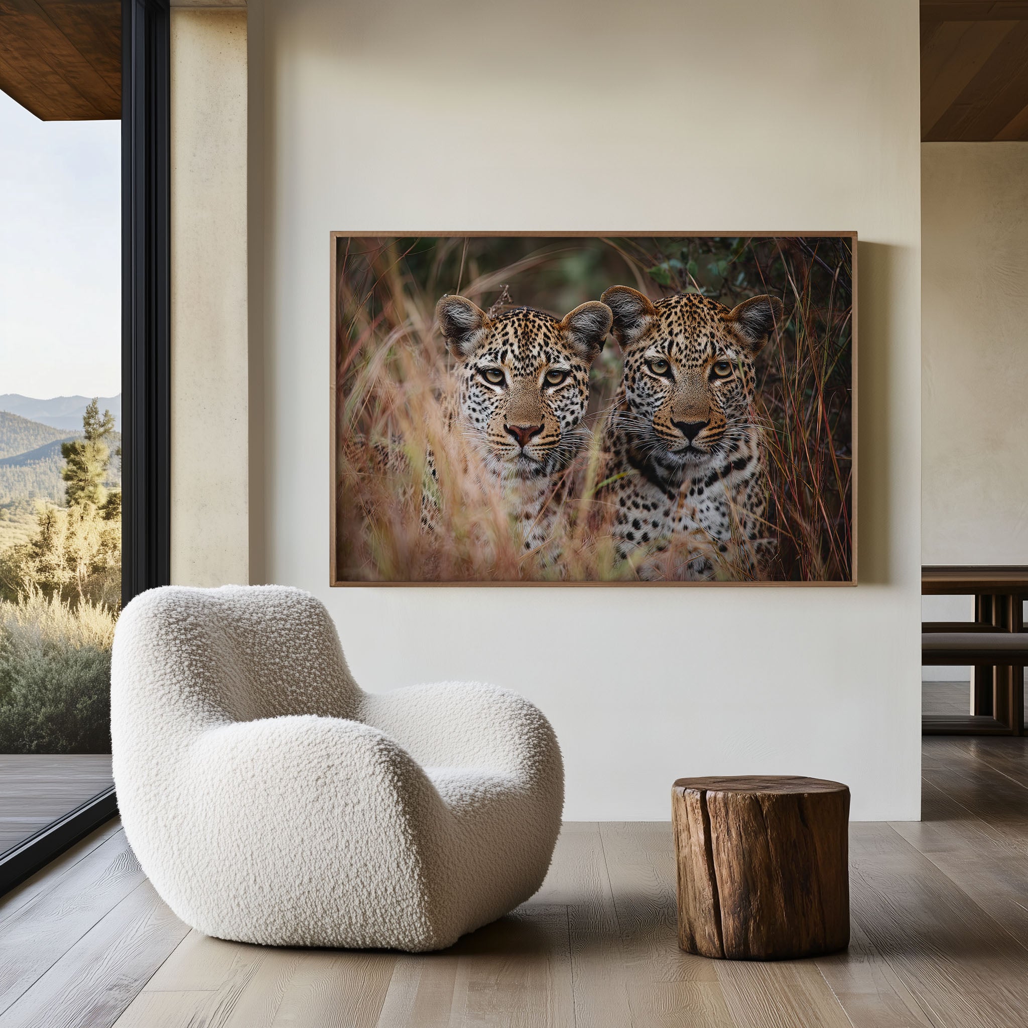 Leopard Duo Wall Art – African Safari Wildlife Photography Print