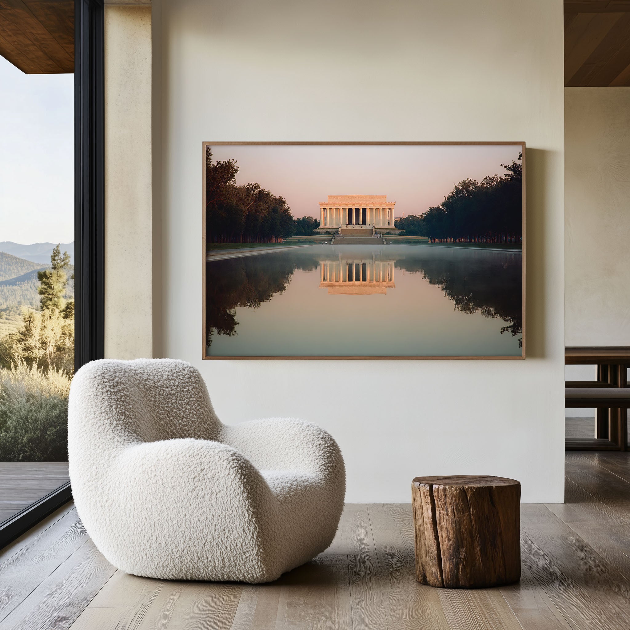 Lincoln Memorial Washington DC Reflection Wall Art Print