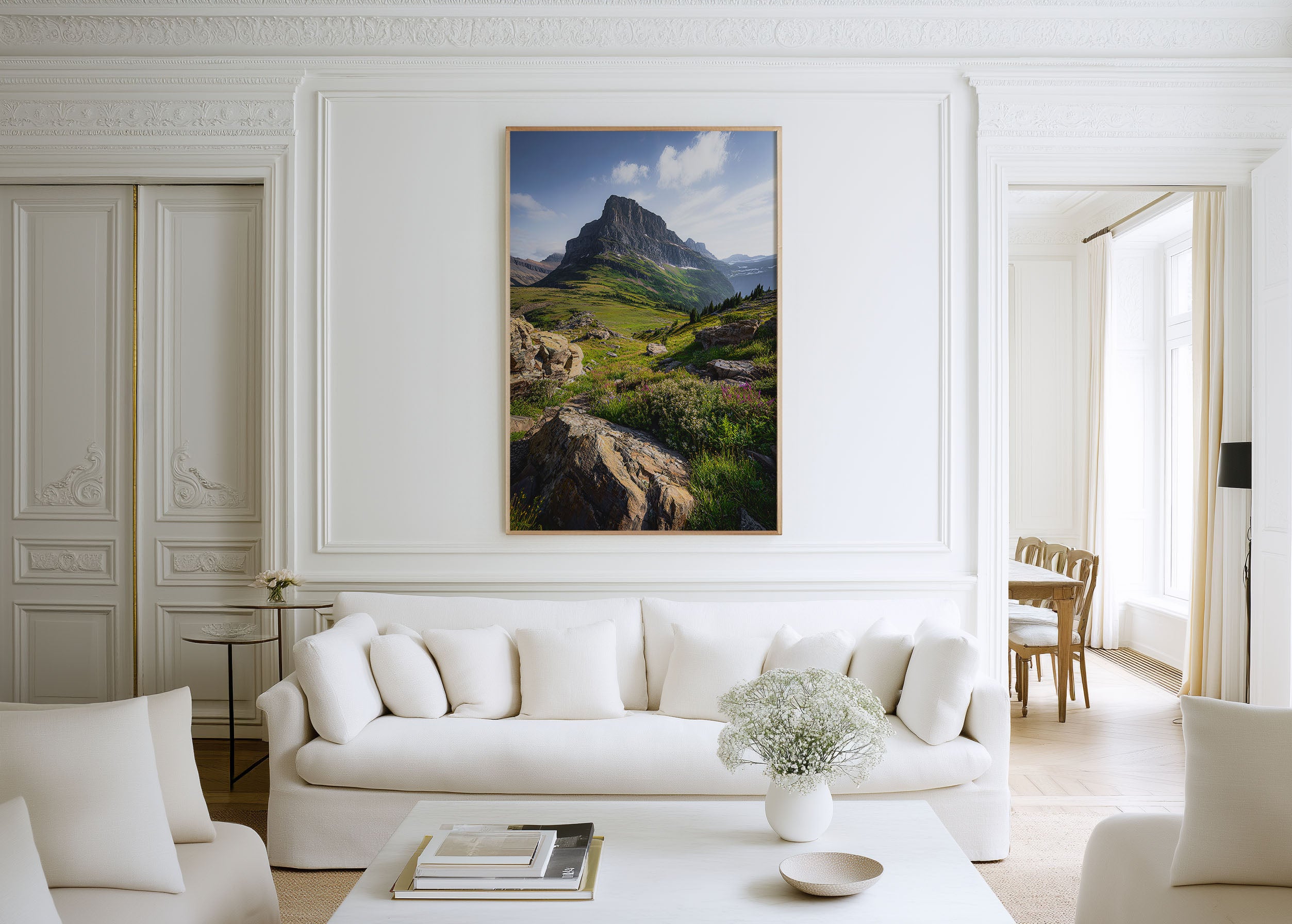Logan Pass Glacier National Park Wall Art Print | Montana Mountain Landscape Photography | Wildflower Alpine Poster