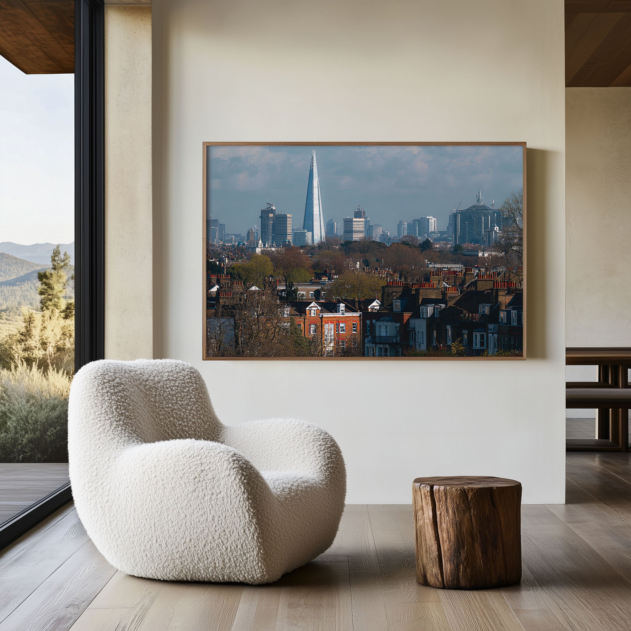 London Skyline Wall Art | The Shard Tower England Cityscape Print