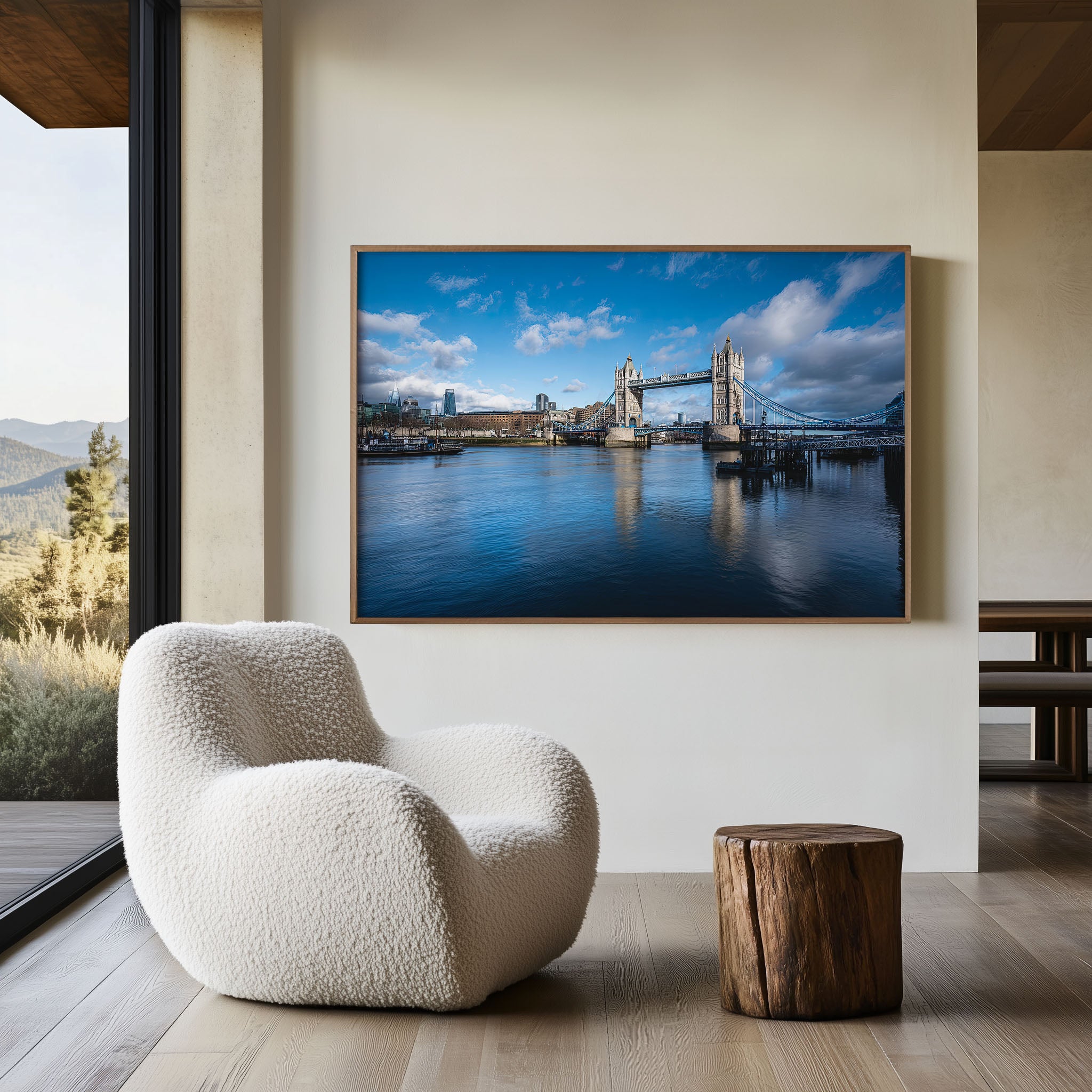 London Tower Bridge Wall Art Print – Thames River Cityscape Landscape