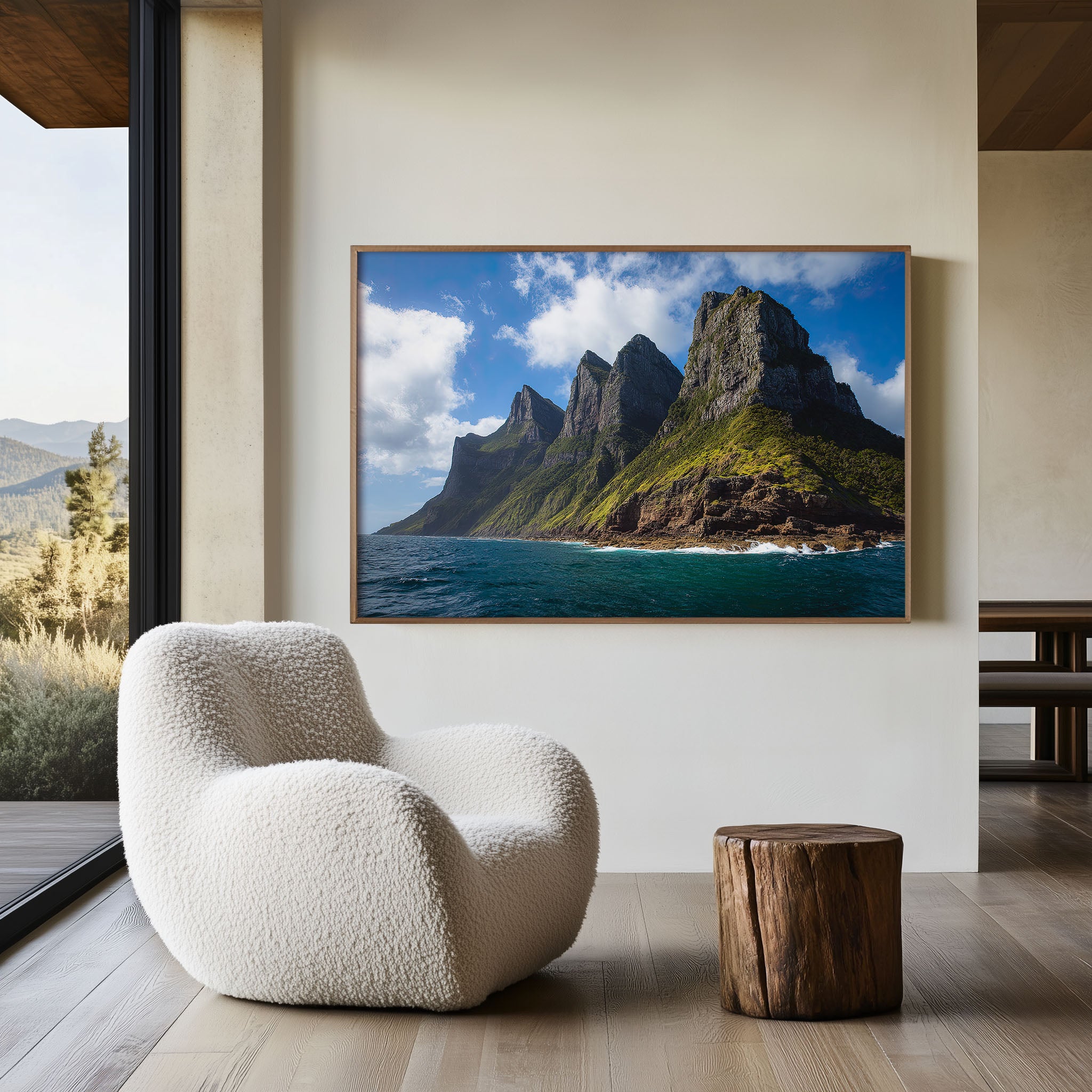 Lord Howe Island Mountain Wall Art Print | Australian Coastal Landscape