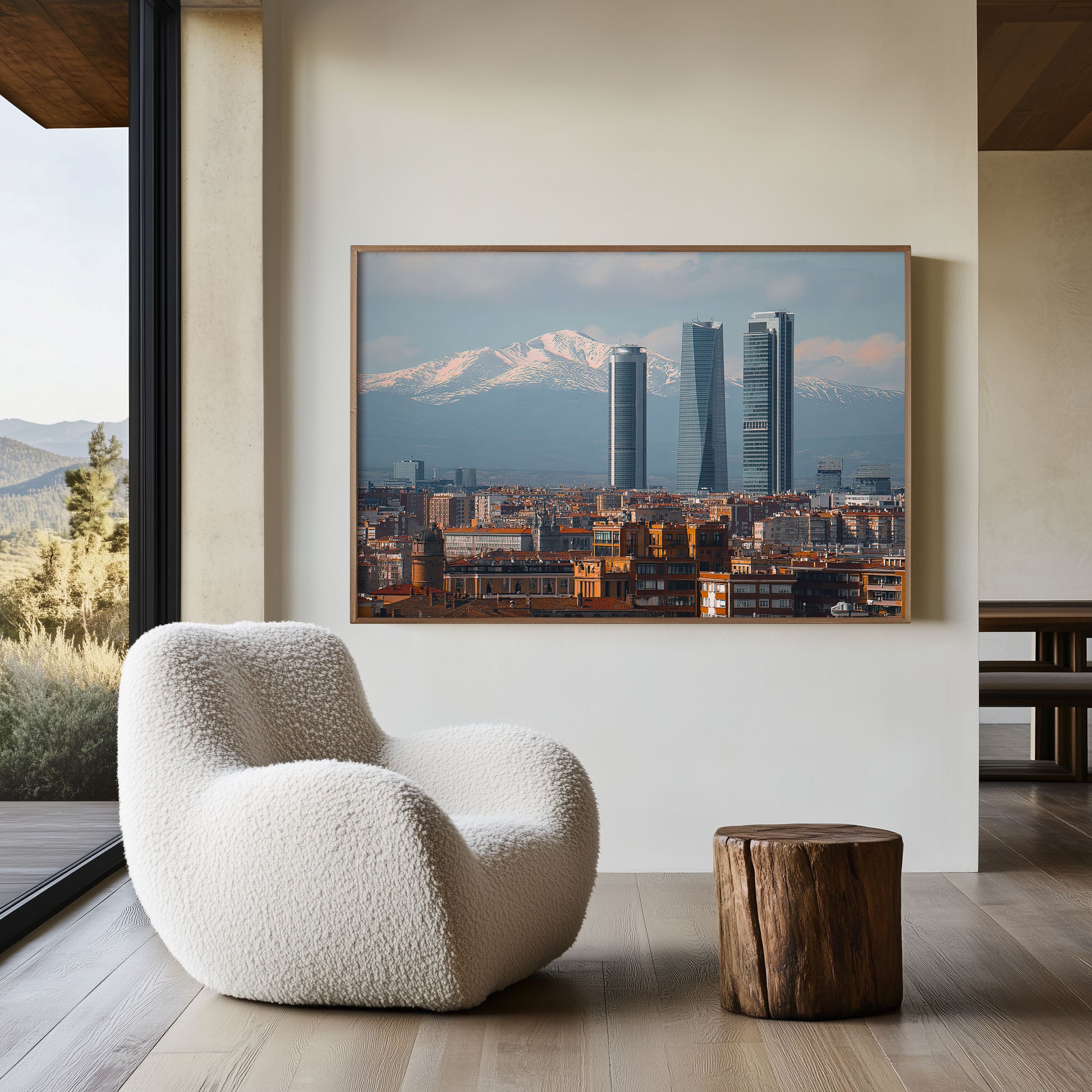Madrid Spain Skyline Wall Art Print | Cuatro Torres Cityscape