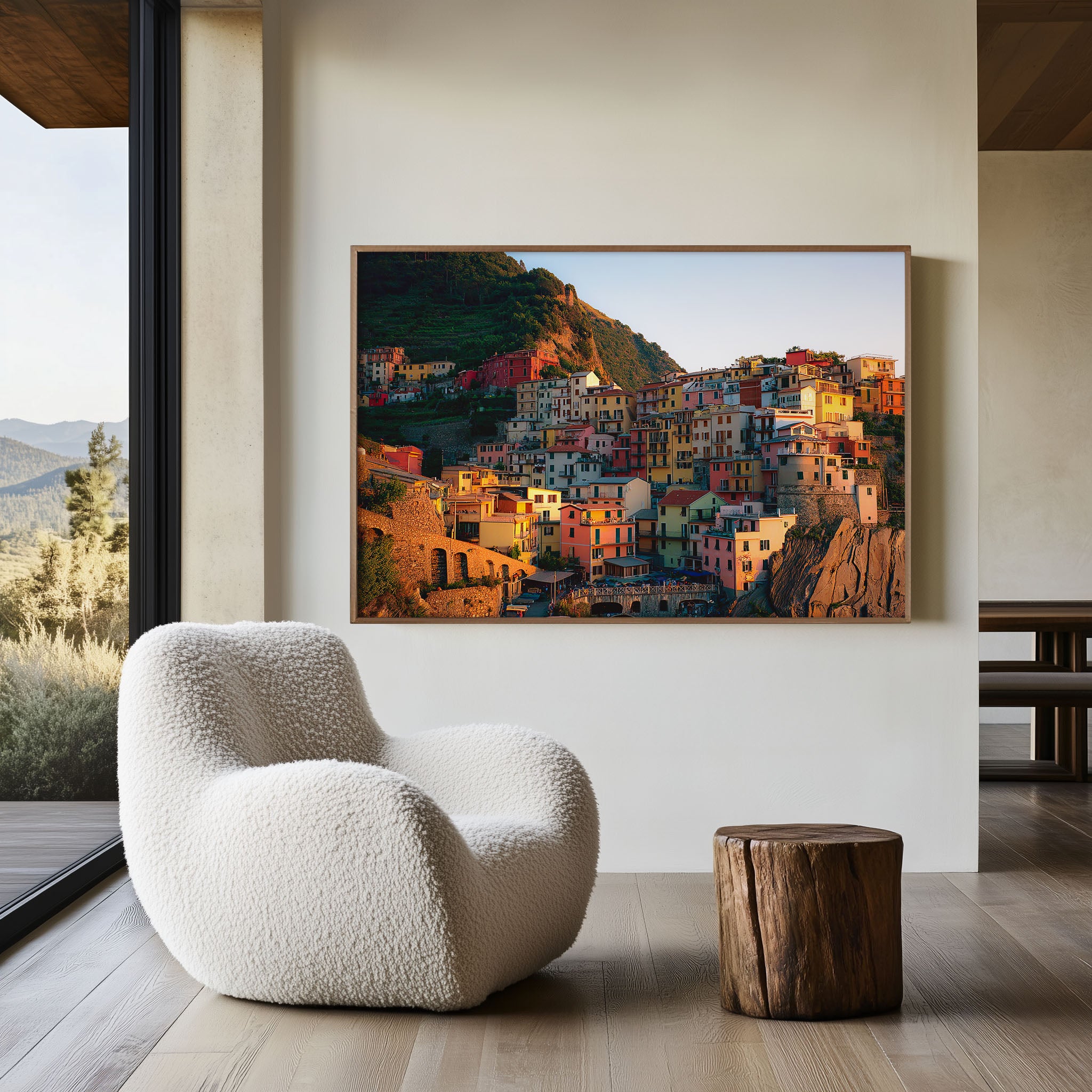 Manarola Cinque Terre Wall Art – Colorful Italian Cliffside Village