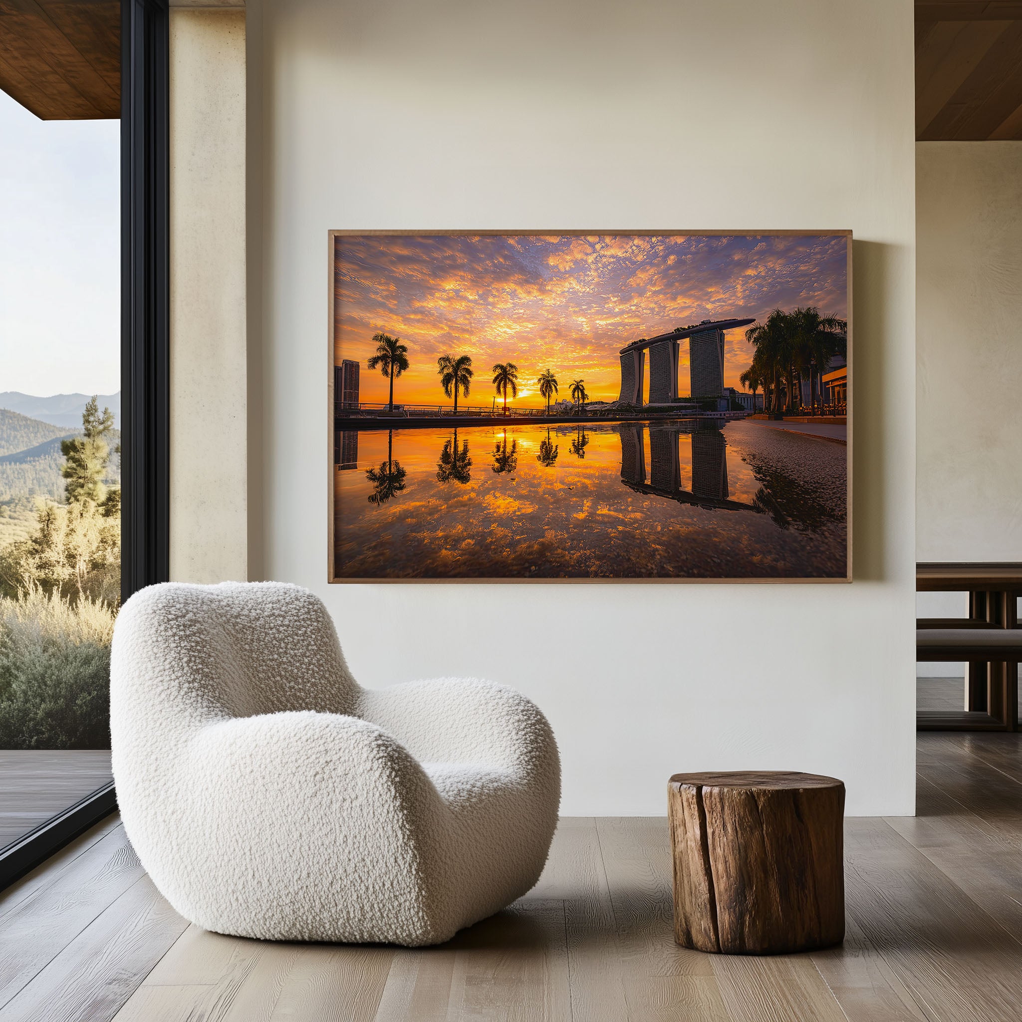 Marina Bay Sands Sunrise Print – Singapore Skyline Wall Art