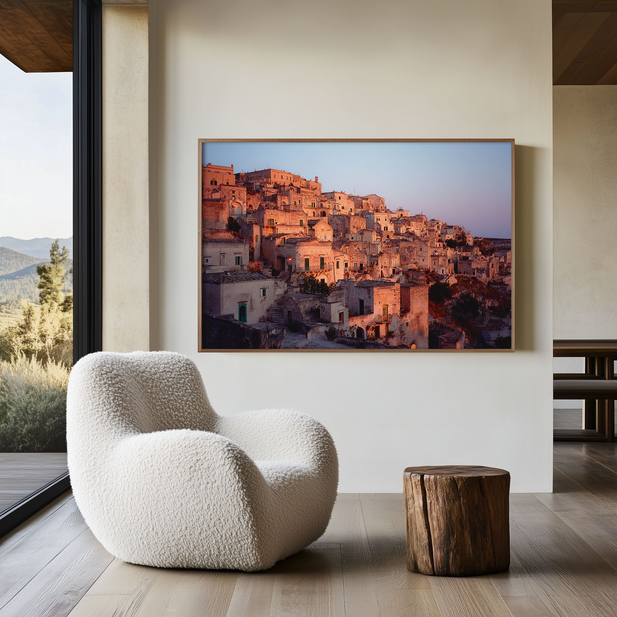 Matera Sassi Sunset Wall Art – Ancient Stone City Basilicata Italy