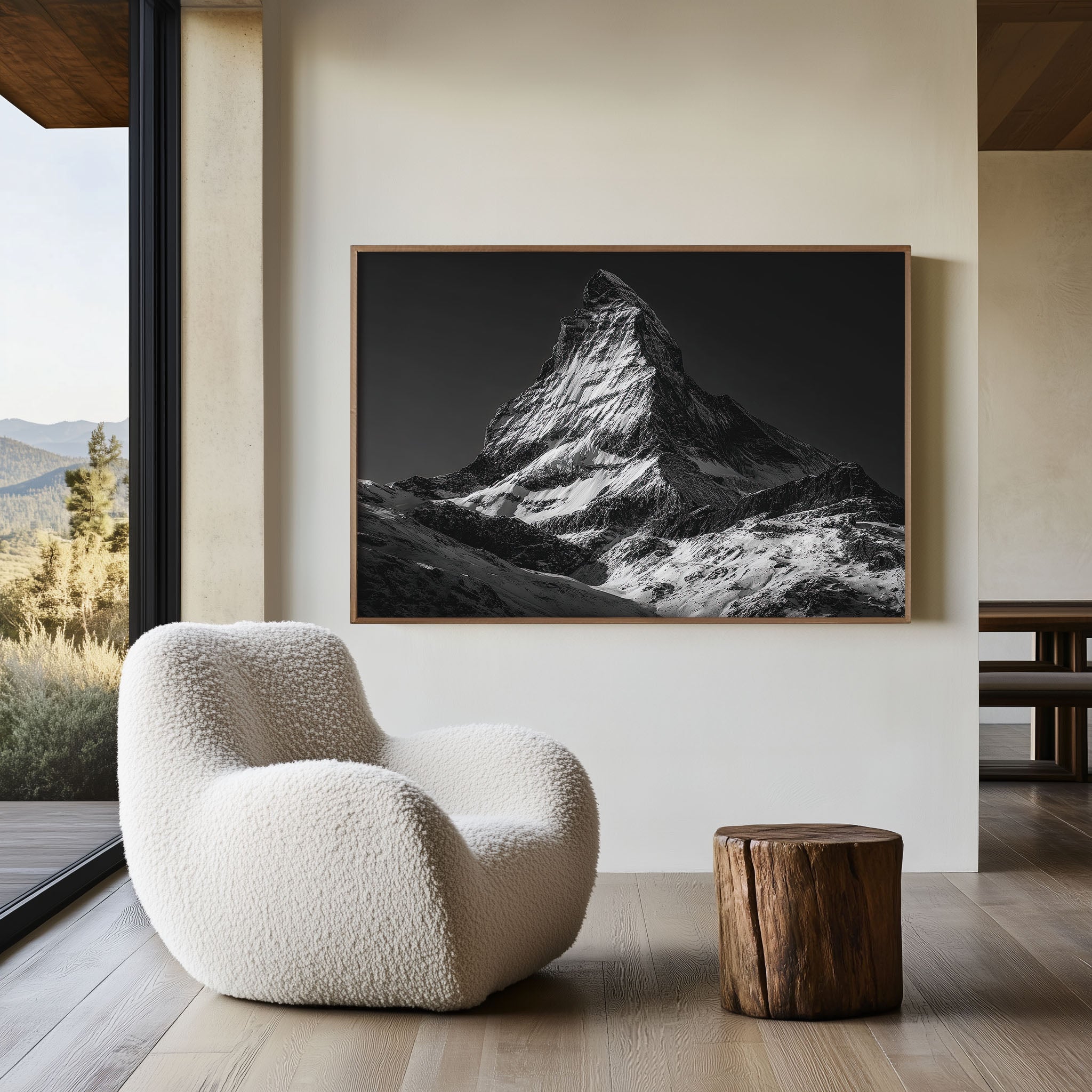 Matterhorn Black & White Wall Art Print