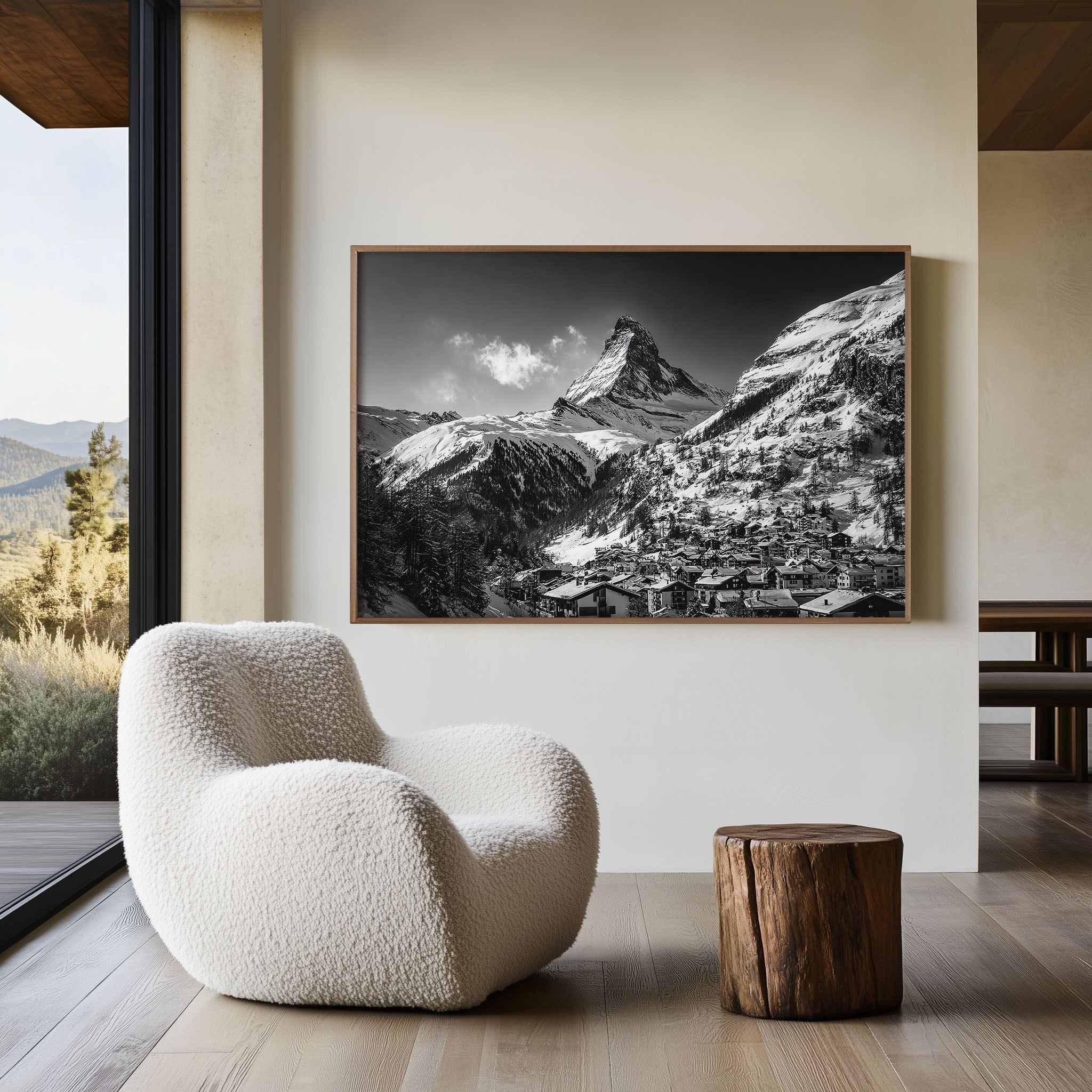 Matterhorn Zermatt Black & White Wall Art