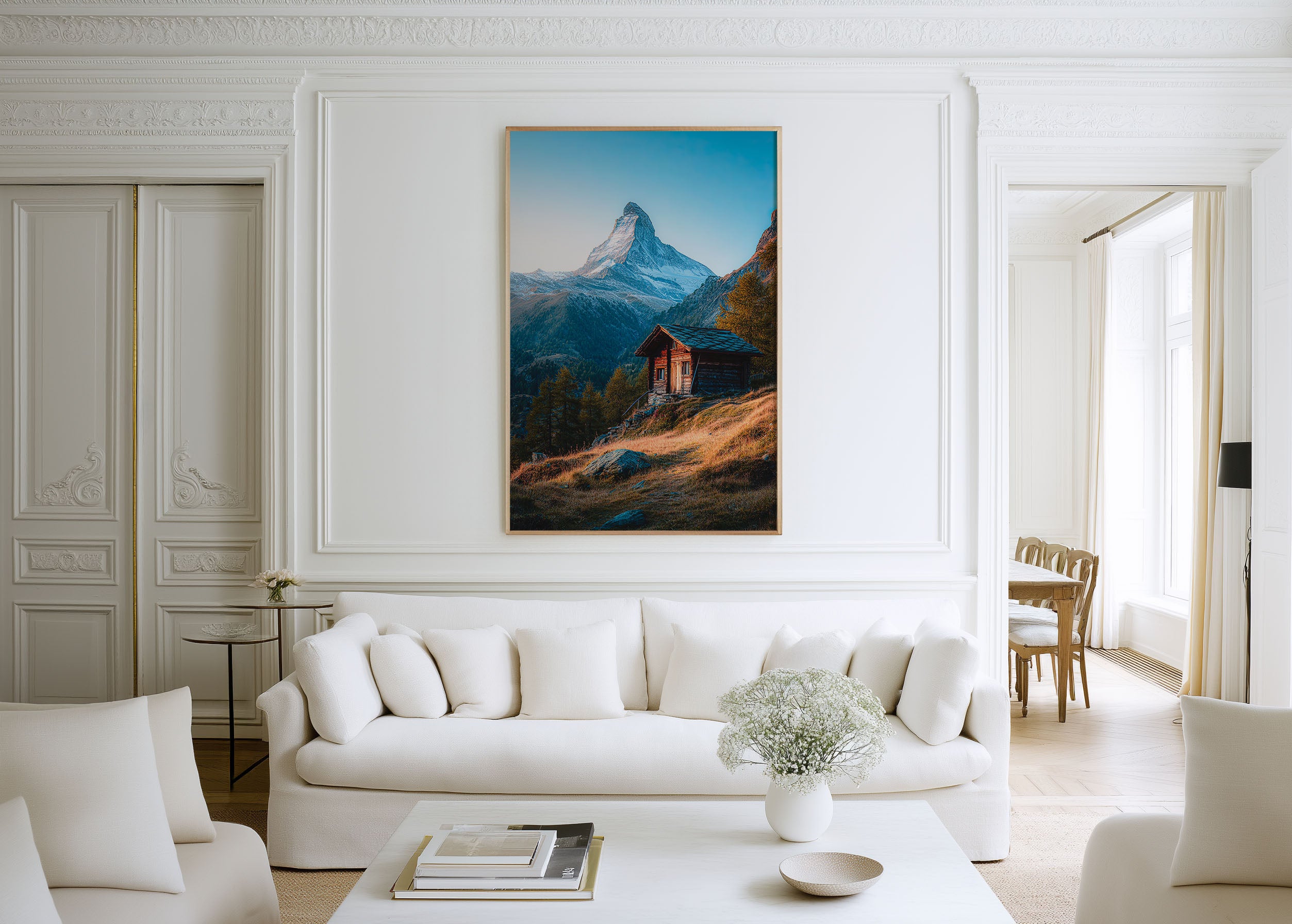 Matterhorn Switzerland Wall Art Print | Alpine Cabin Mountain Photography