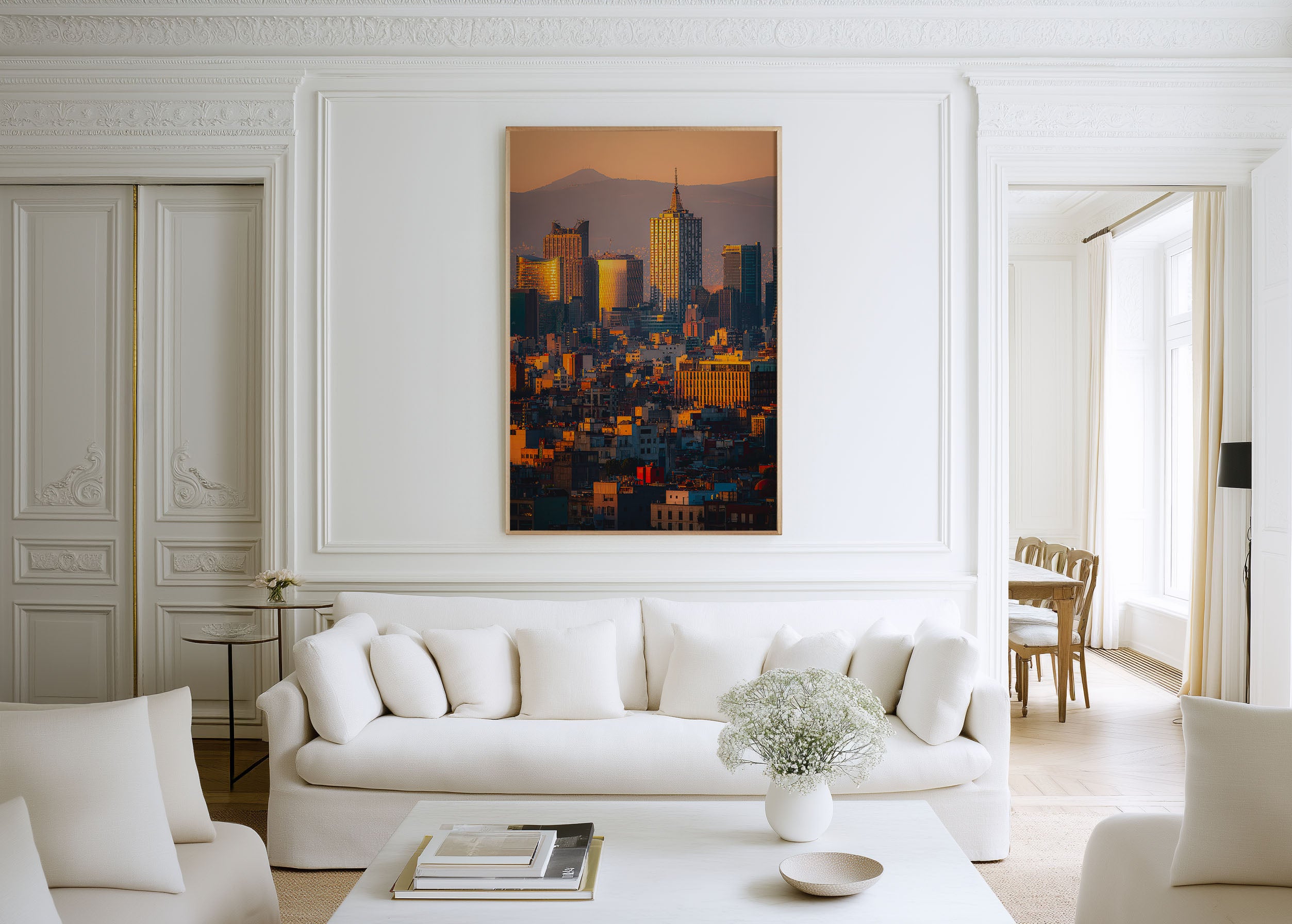 Mexico City Skyline Sunset Wall Art | Torre Latinoamericana CDMX Print | Travel Photography Poster