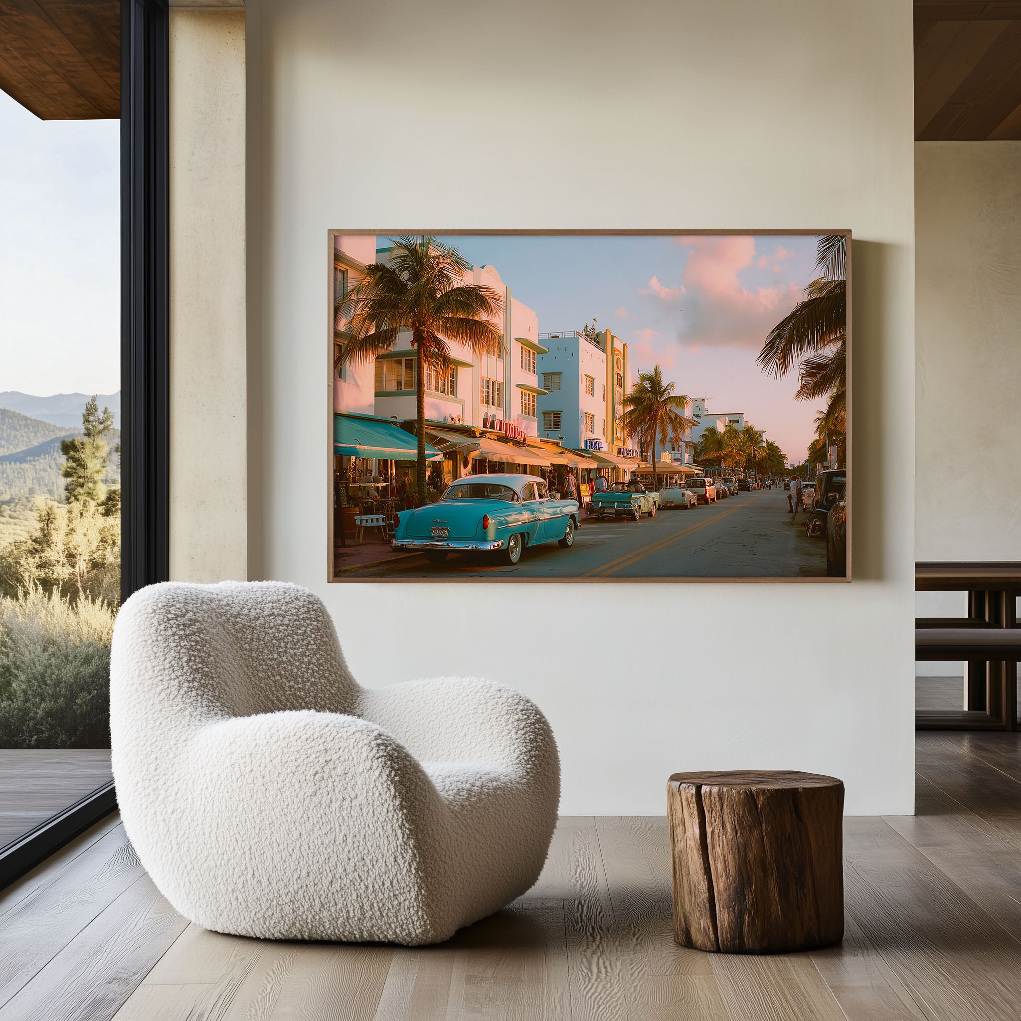 Miami South Beach Pastel Wall Art Print
