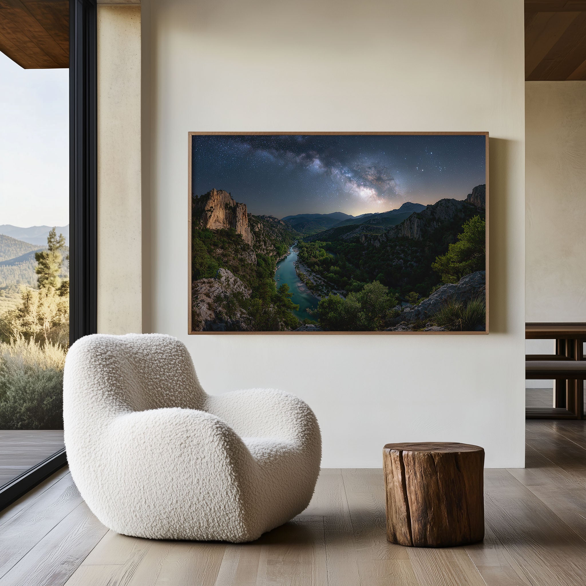 Milky Way Canyon Print – Night Sky Landscape Wall Art
